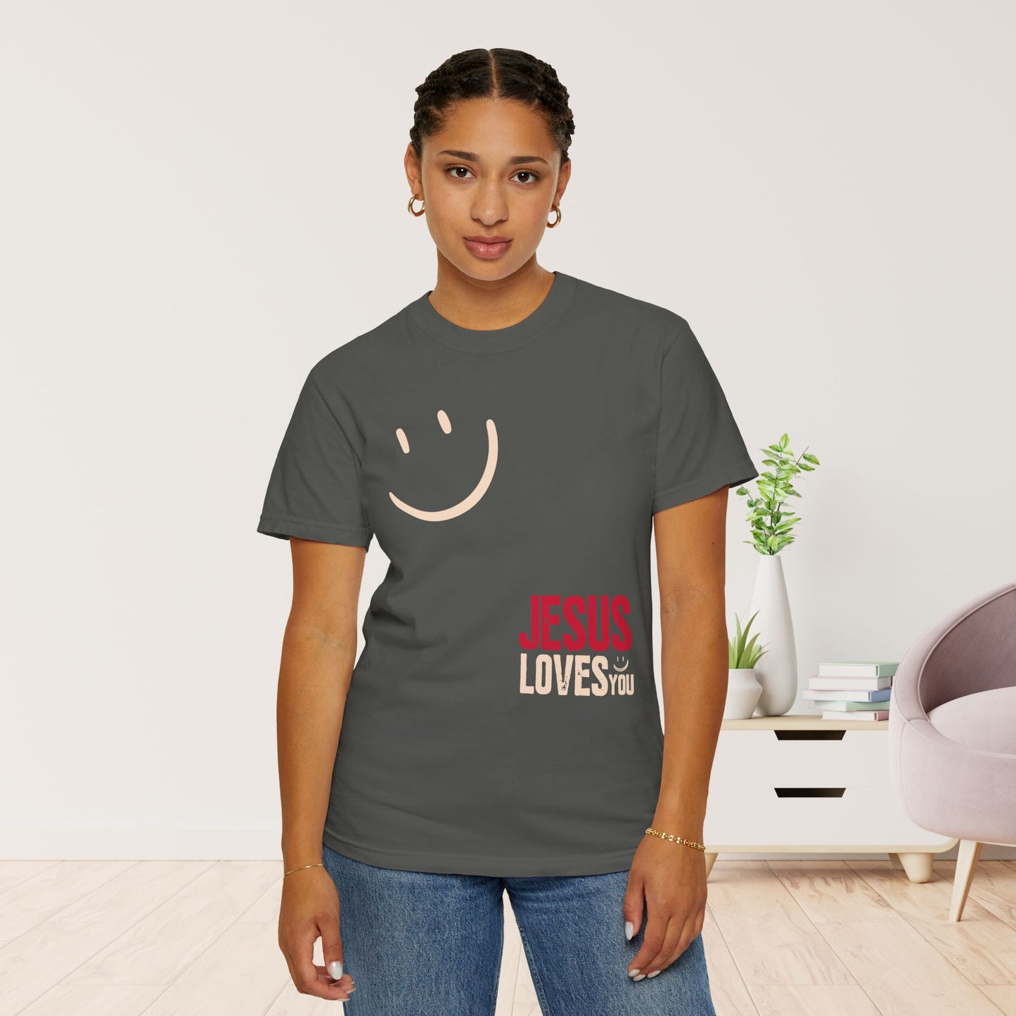 Comfort Colors Jesus Loves You Shirt - Trendy Christian T-shirt