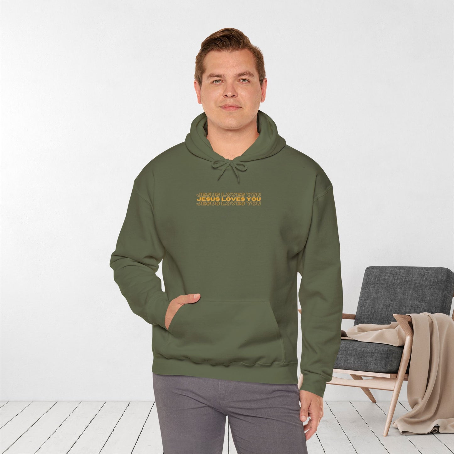 Men's Jesus Loves You Hoodie