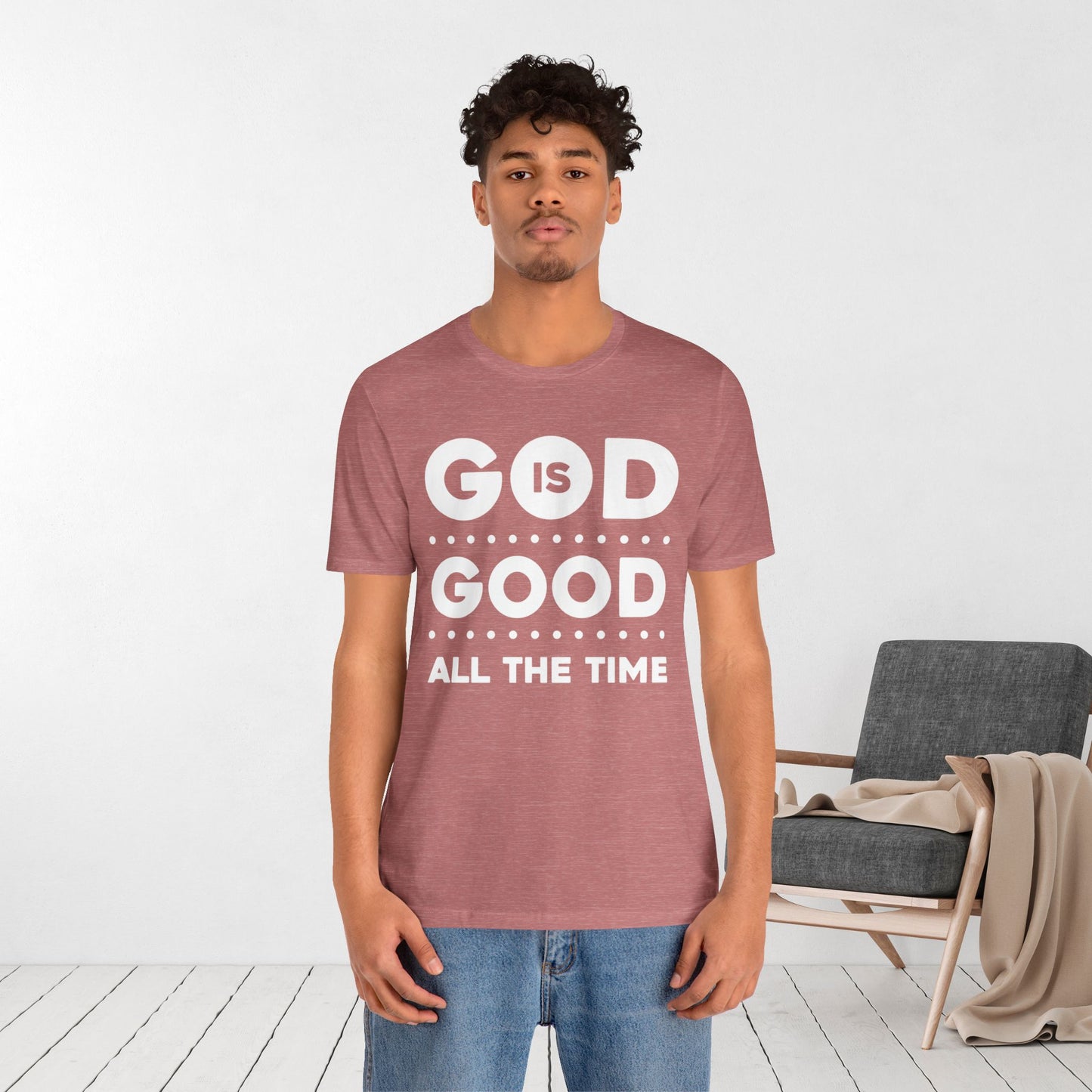 God Is Good All The Time Soft Cotton Tee - Christian Tee