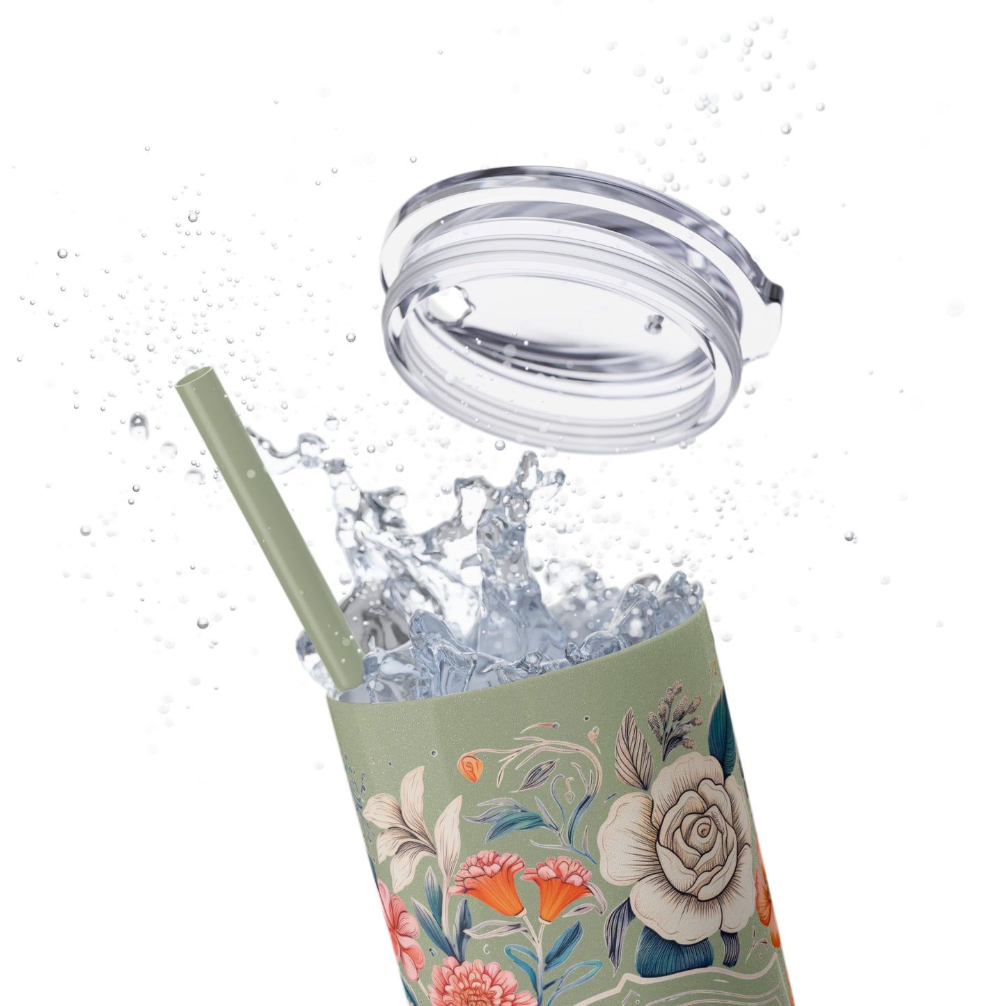 He Is Not Here He Has Risen Skinny Tumbler with Straw - 20oz