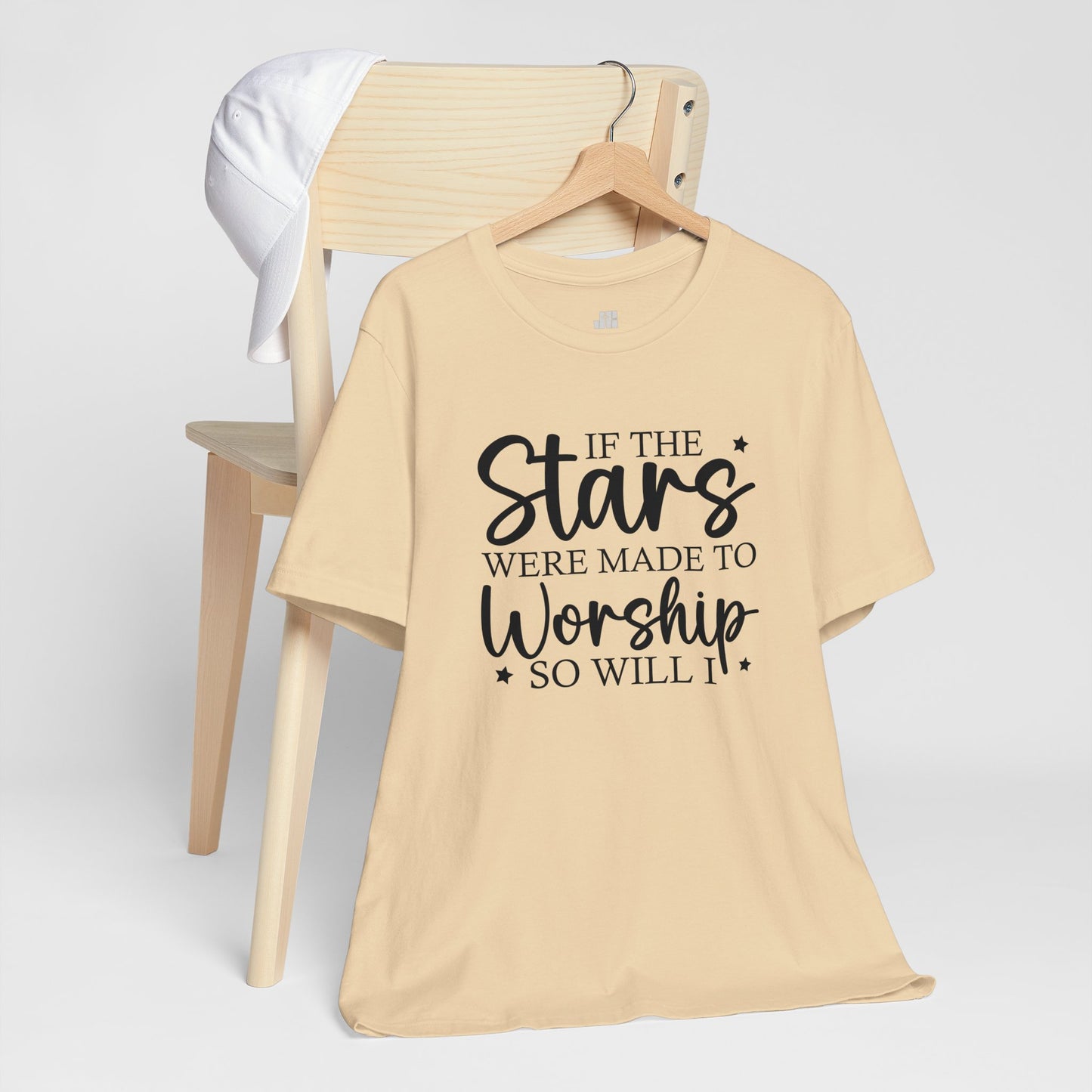 If The Stars Were Made To Worship So Will I Soft Cotton Tee - Christian Tee