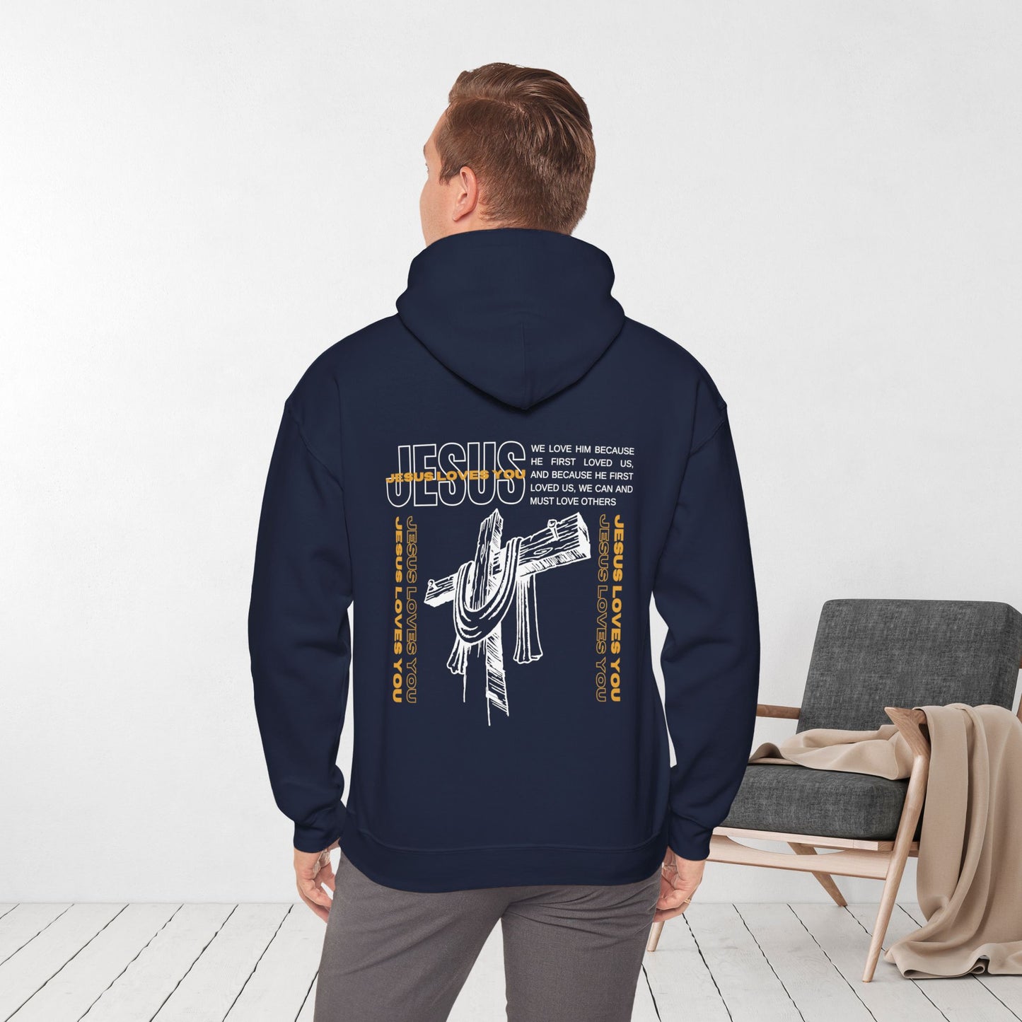 Men's Jesus Loves You Hoodie