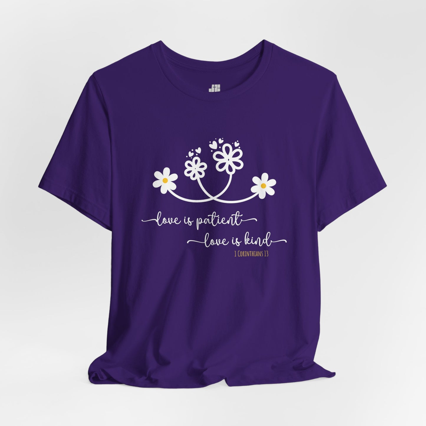 Love is Patient Love is Kind Bible Verse Soft Cotton Tee - Christian Shirt