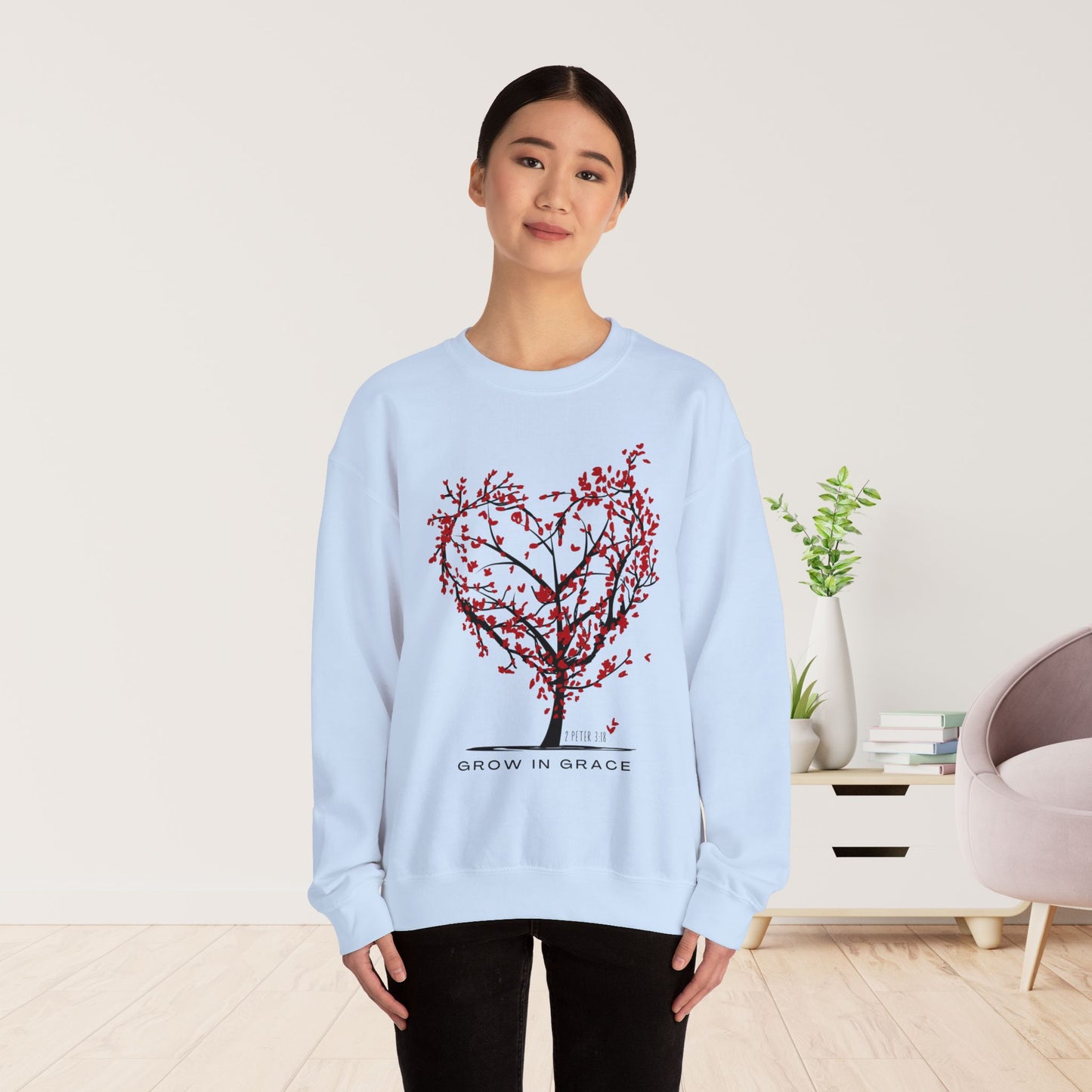 Grow in Grace Bible Verse Sweatshirt