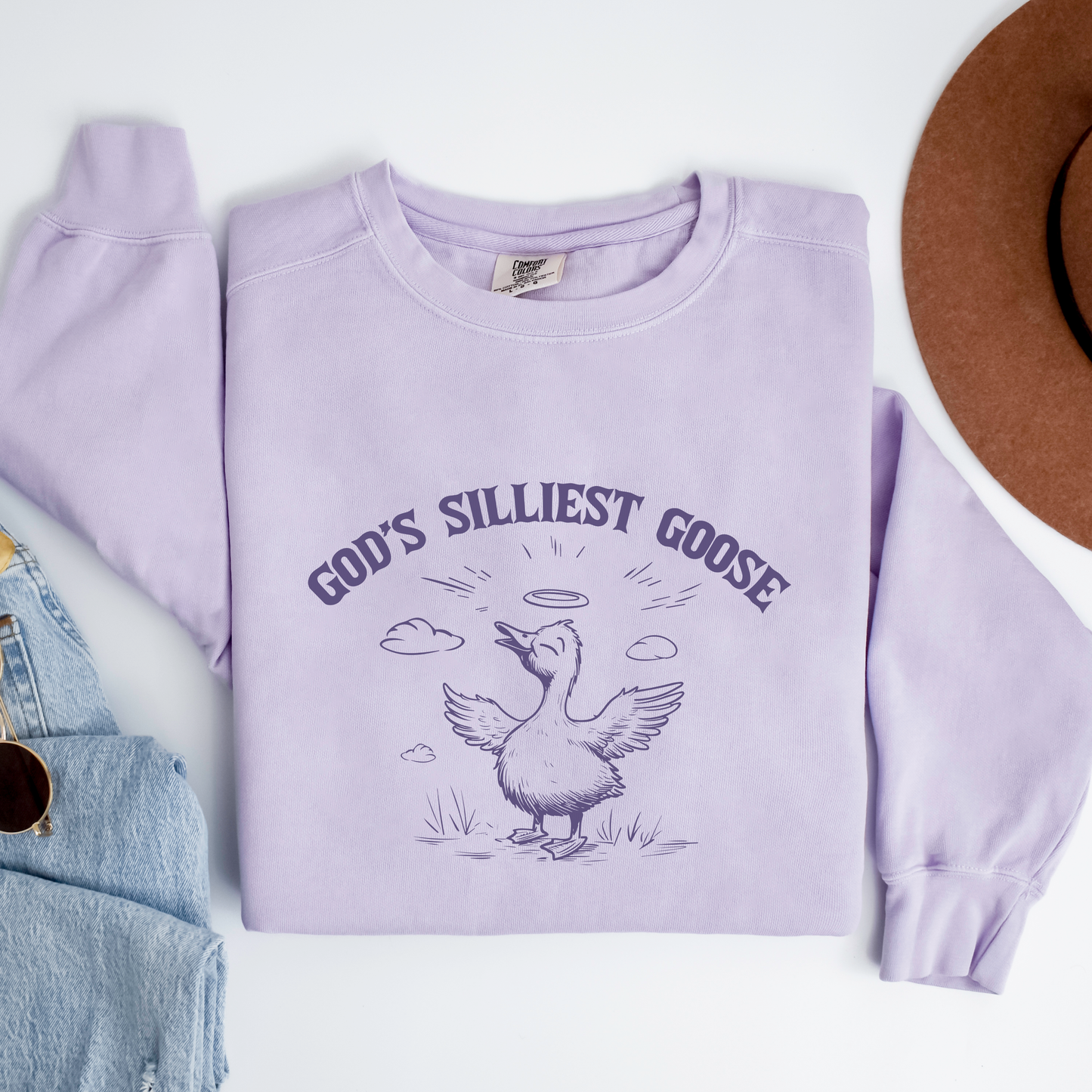 God's Silliest Goose Comfort Colors Sweatshirt