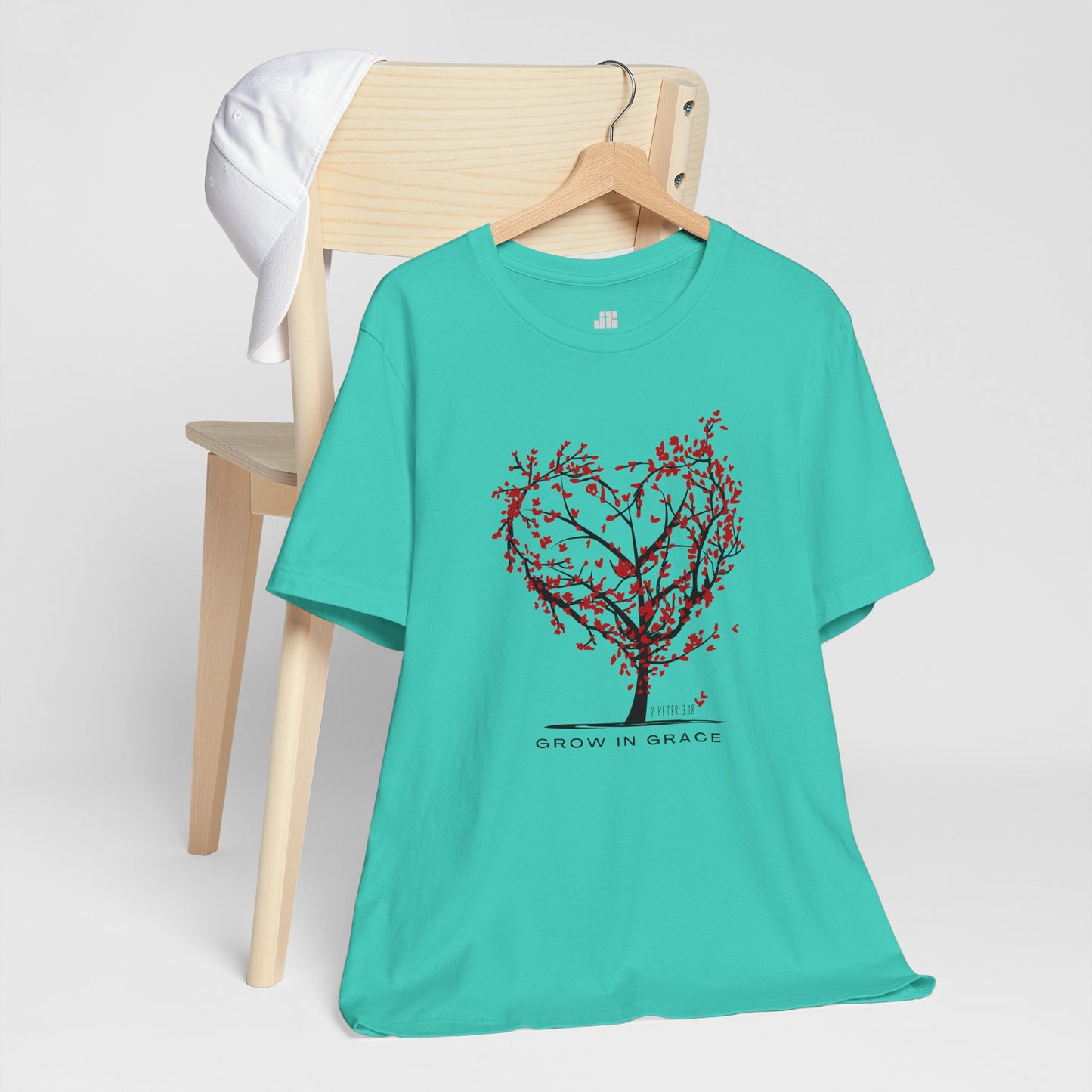 Grow in Grace Bible Verse Soft Cotton Tee