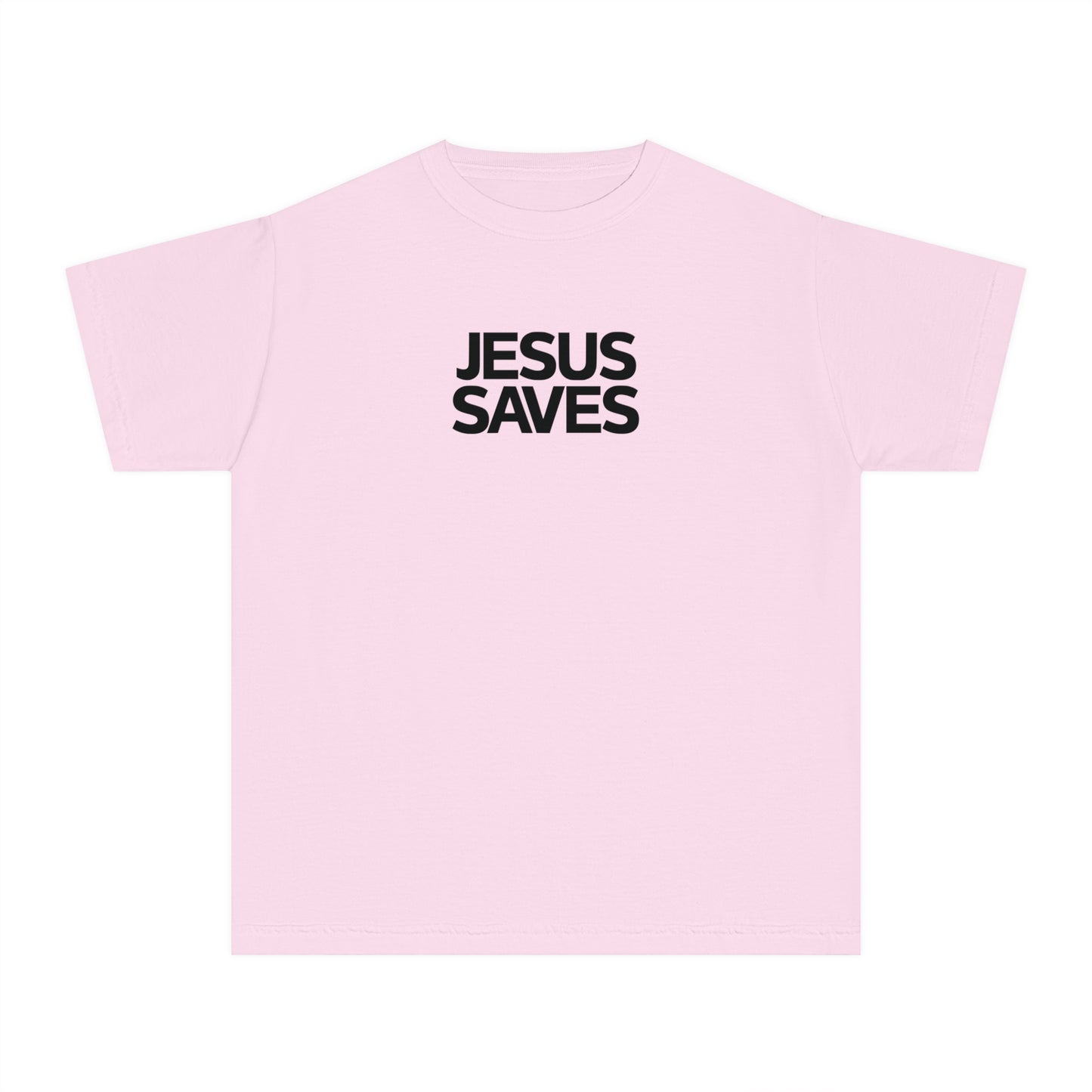 Jesus Saves Comfort Colors Youth Christian Tee