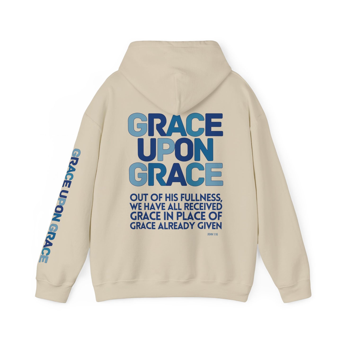 Grace Upon Grace Hoodie - John 1:16 Bible Verse Christian Hoodie