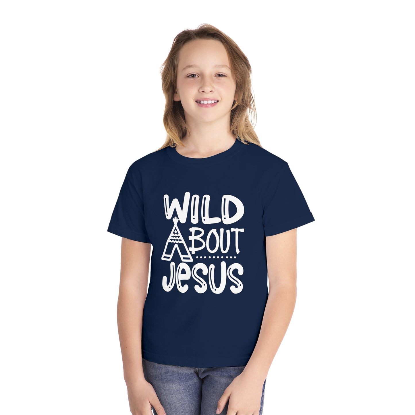 Wild About Jesus Comfort Colors Youth Christian Shirt