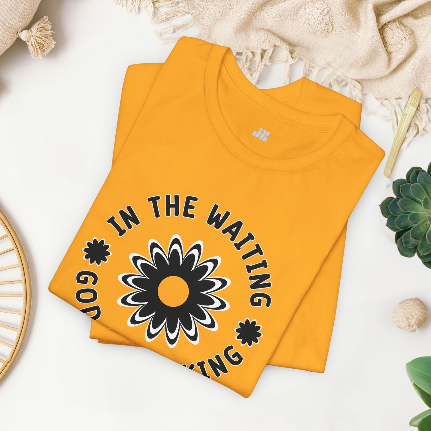 In the Waiting God is Working Soft Cotton Tee - Christian Shirt