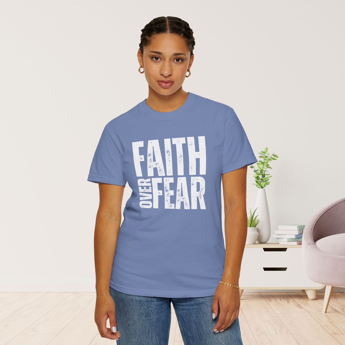 Comfort Colors Faith Over Fear Trendy Christian Shirt