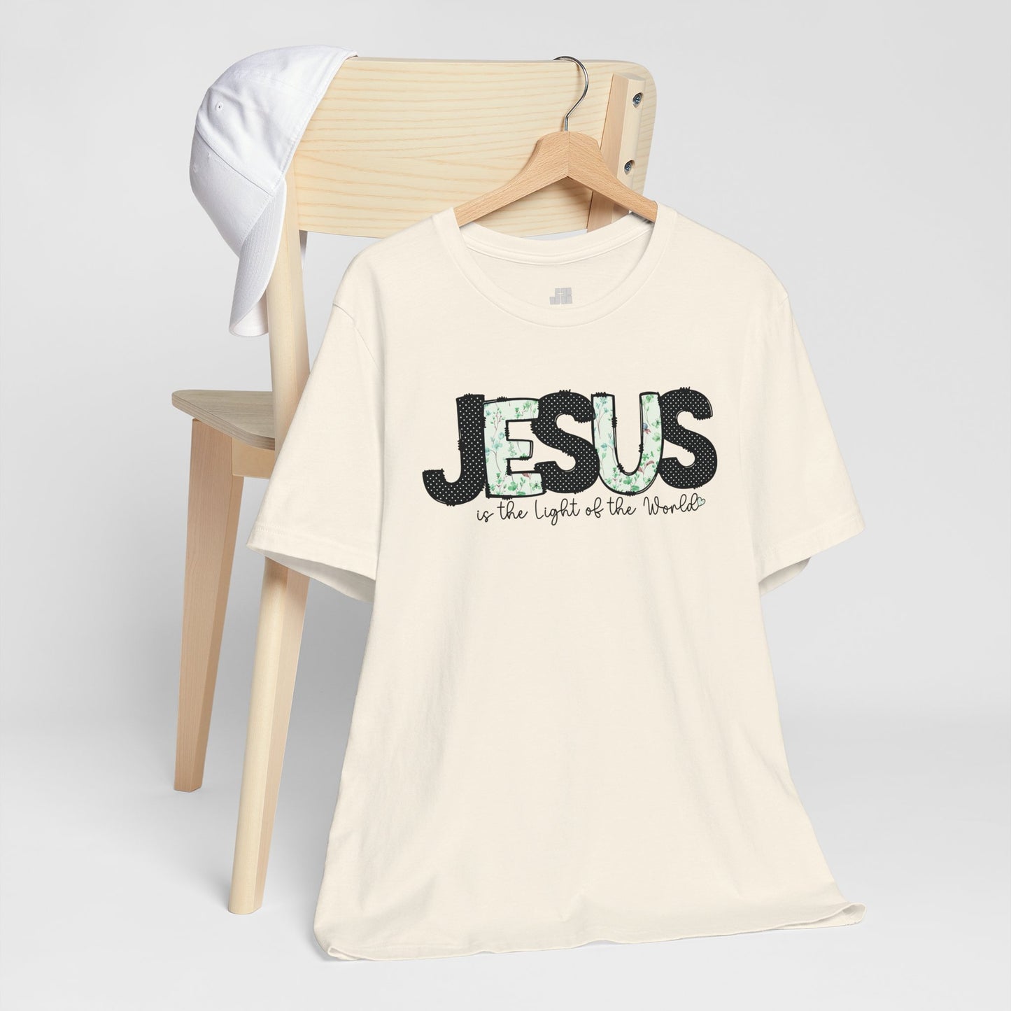 Jesus is the Light of the World Soft Cotton Tee - Christian Shirt