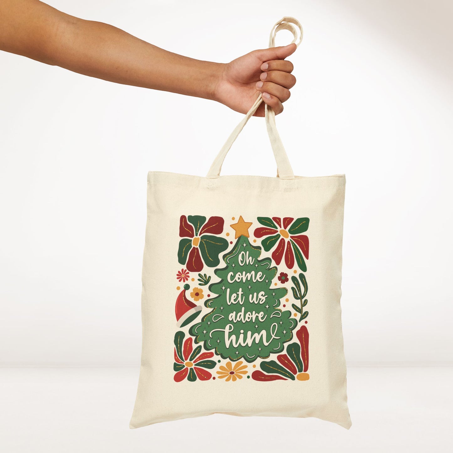 Oh Come Let Us Adore Him Canvas Tote Bag