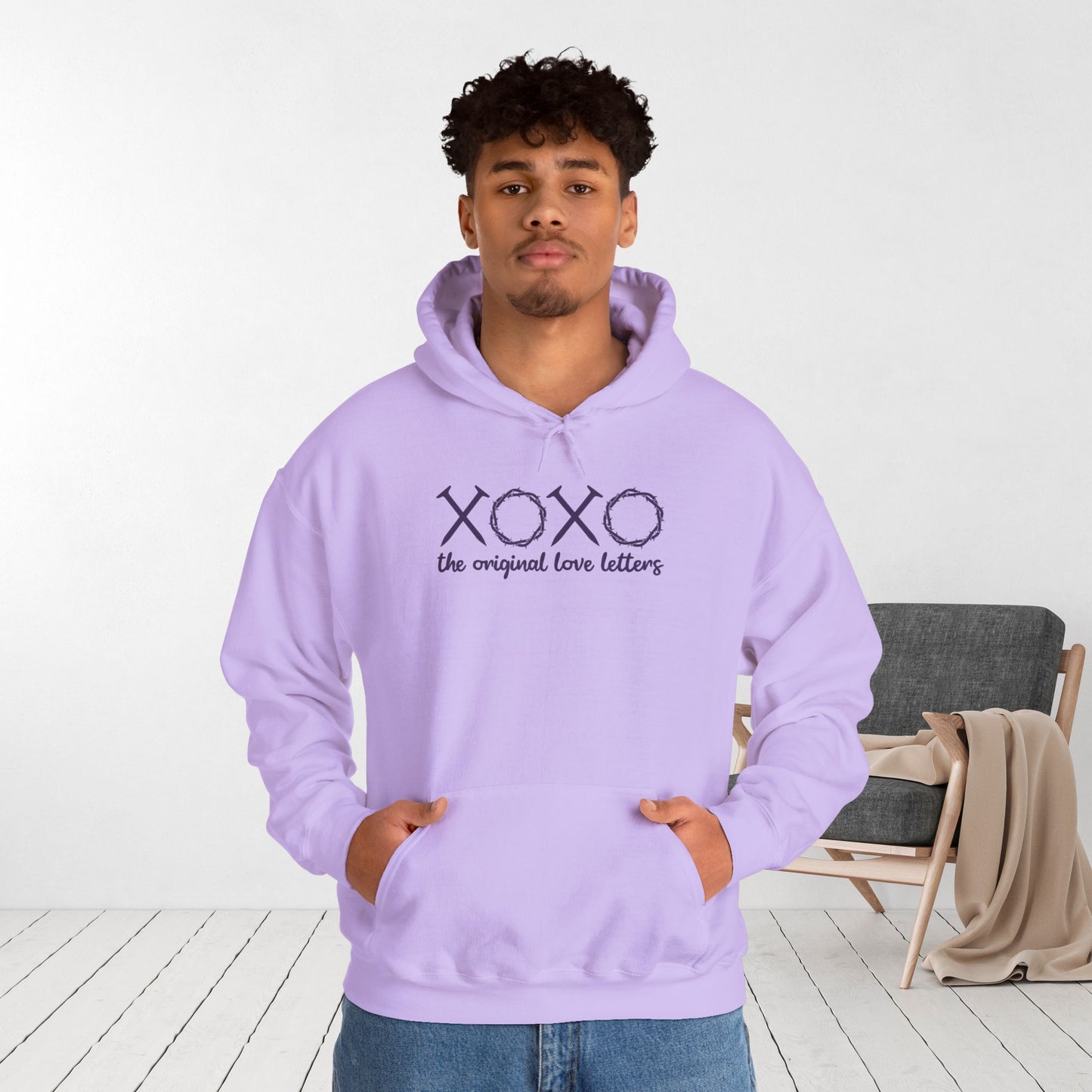 XOXO The Original Love Letters Bible Verse Romans 5:8 Hoodie