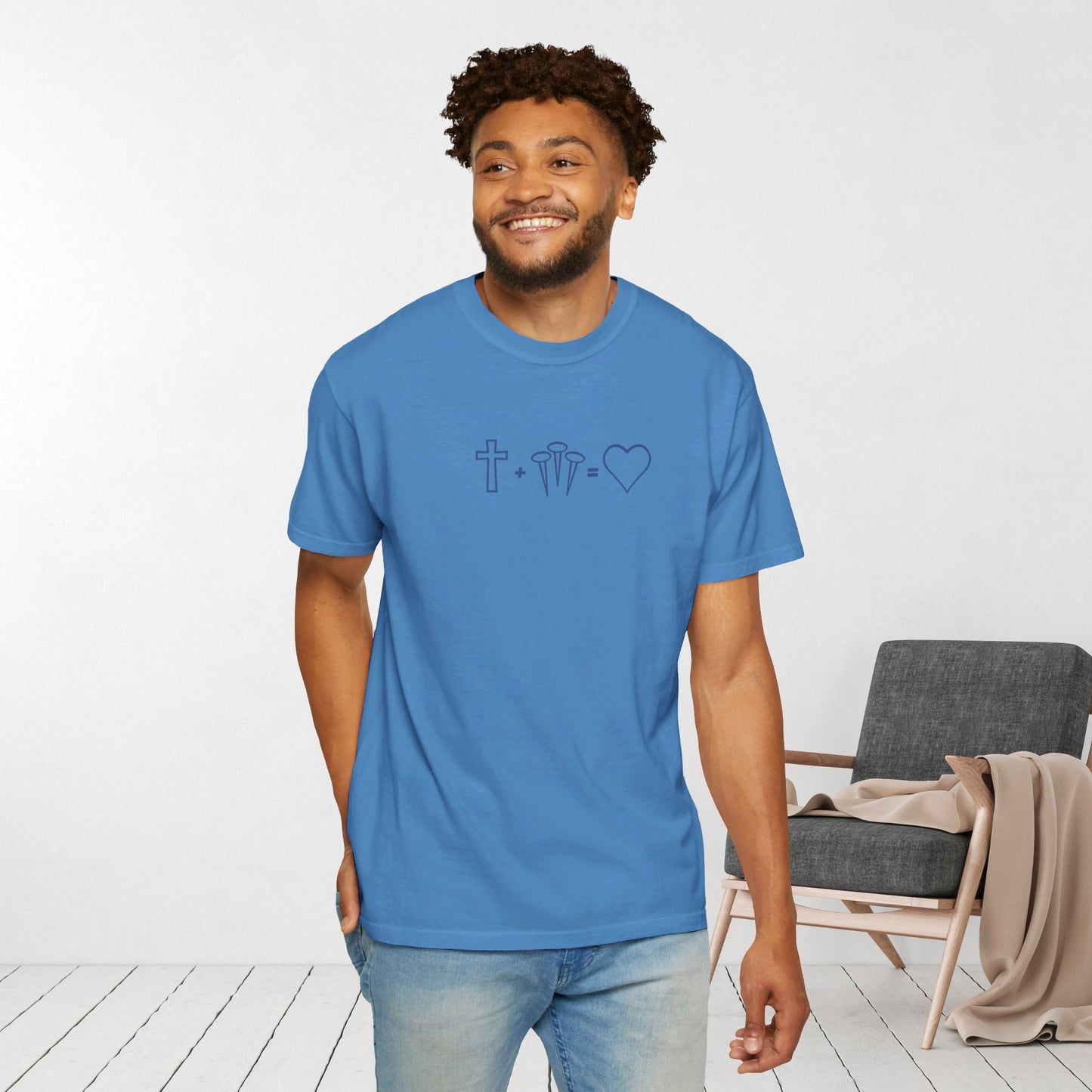 1 Cross 3 Nails 4Given Comfort Colors Christian Shirt