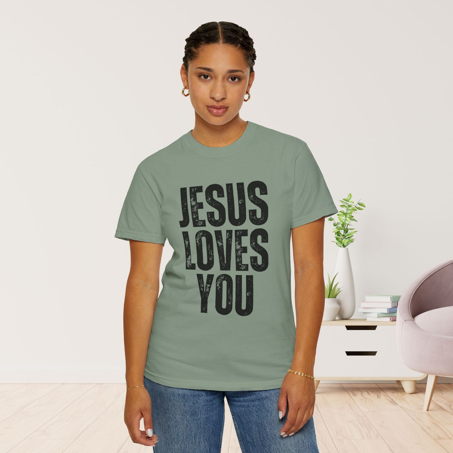 Comfort Colors Unisex Jesus Loves You Shirt