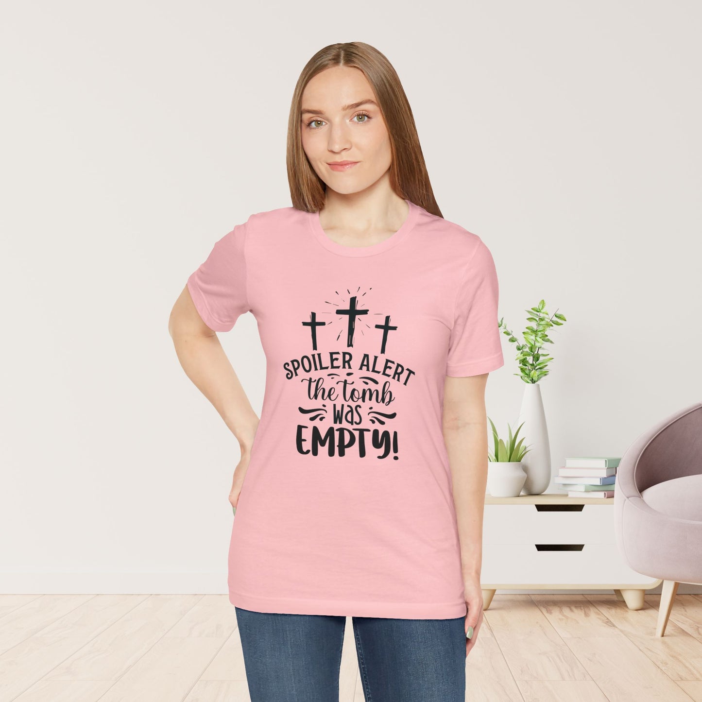 Spoiler Alert The Tomb Was Empty Christian Soft Cotton Tee - Easter Shirt