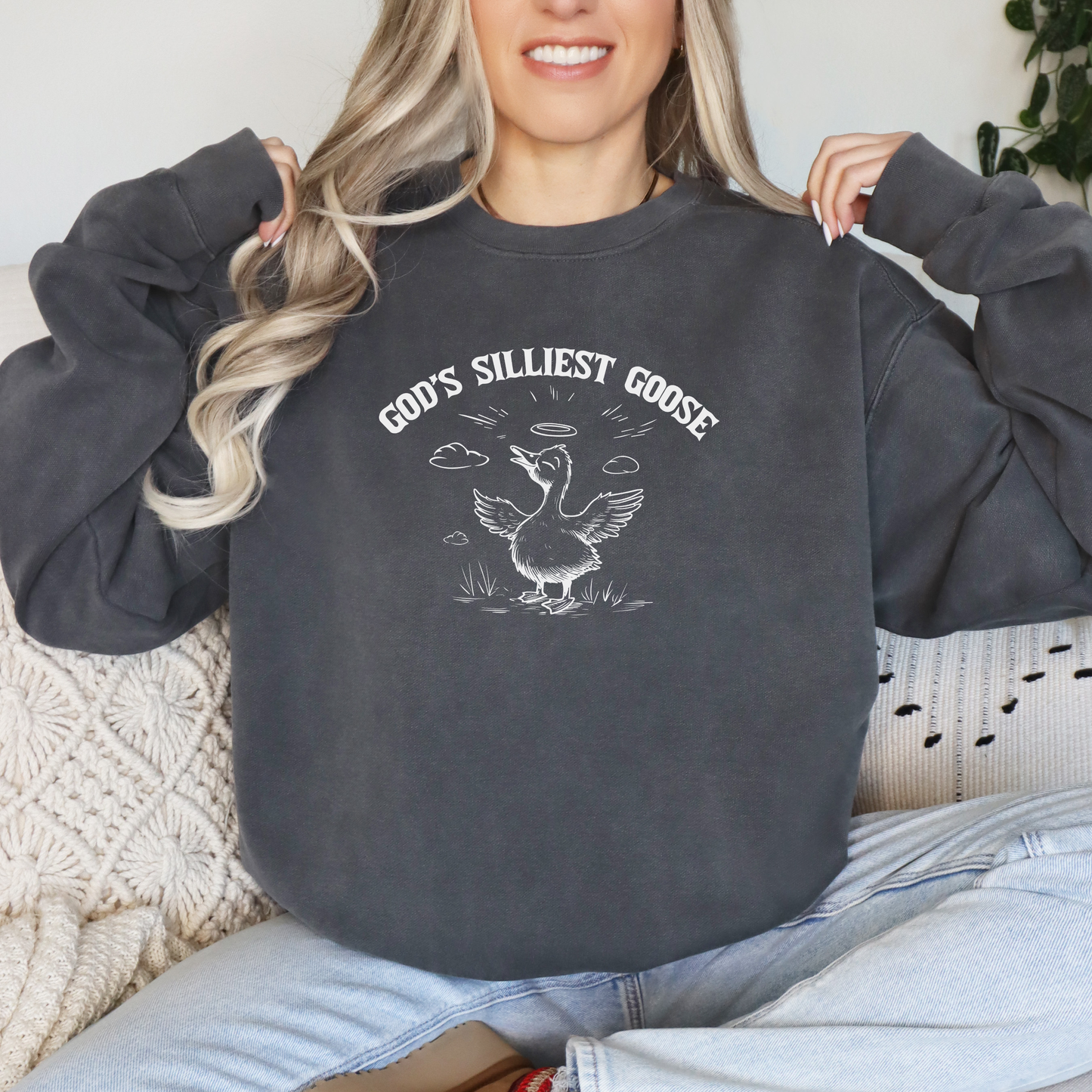 God's Silliest Goose Comfort Colors Sweatshirt