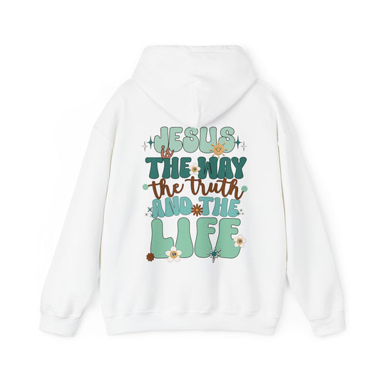 Green Jesus is the Way John 14:6 Bible Verse Christian Hoodie