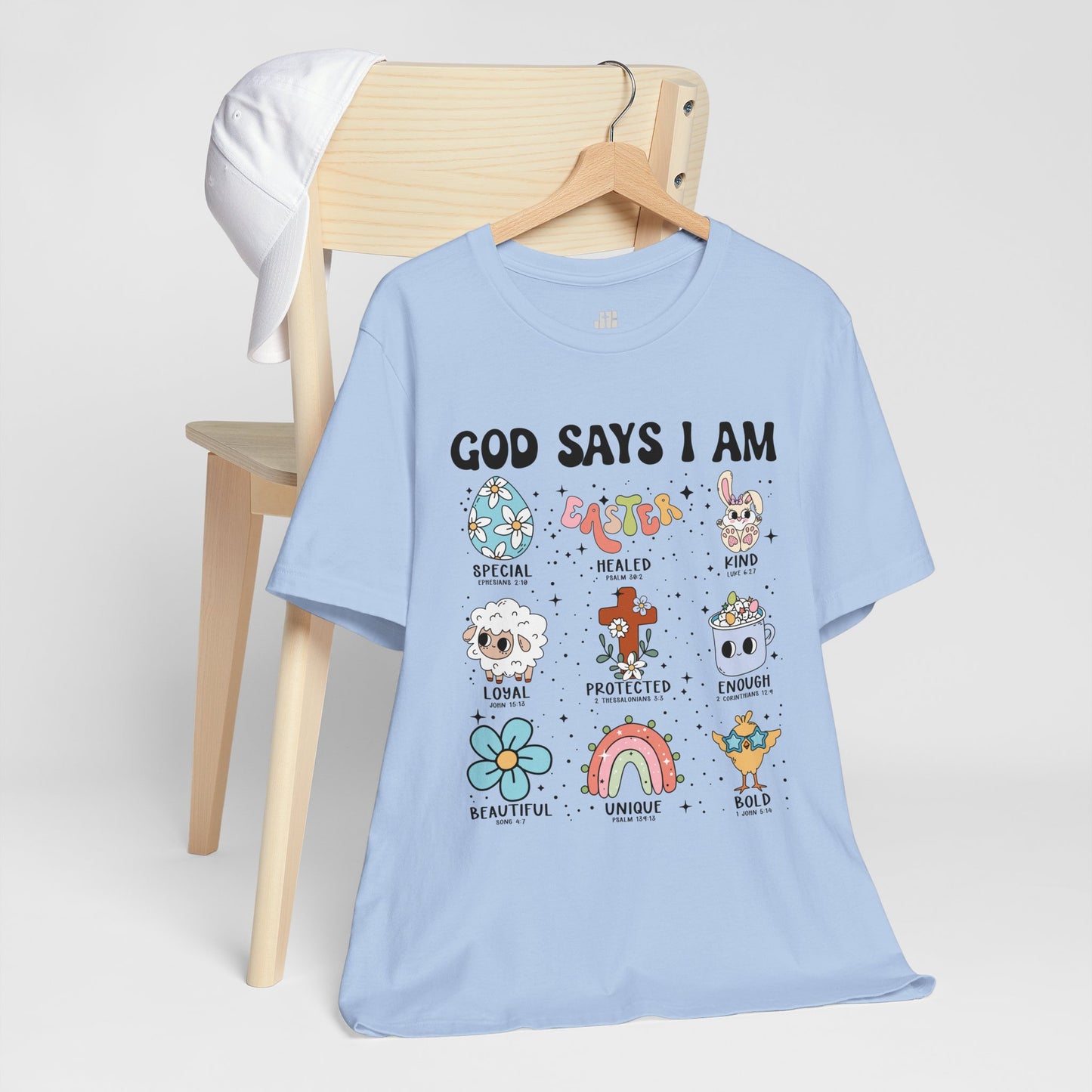 God Says I Am... Soft Cotton Tee - Christian Easter Tee