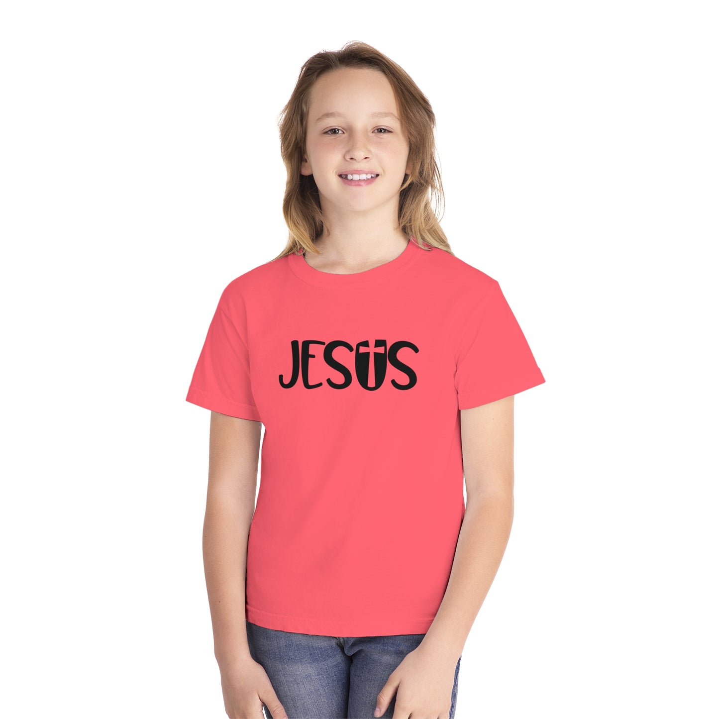 Jesus Comfort Colors Youth Christian T-shirt