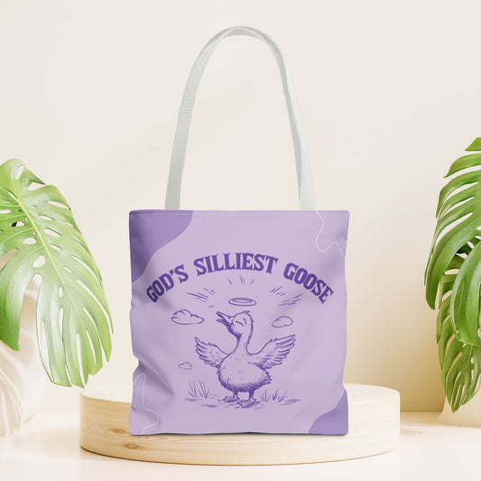 God's Silliest Goose Tote Bag - Christian Tote Bag