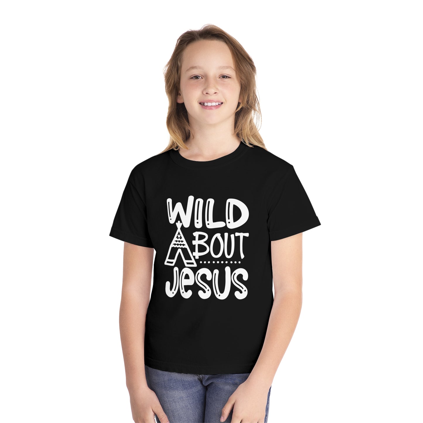 Wild About Jesus Comfort Colors Youth Christian Shirt