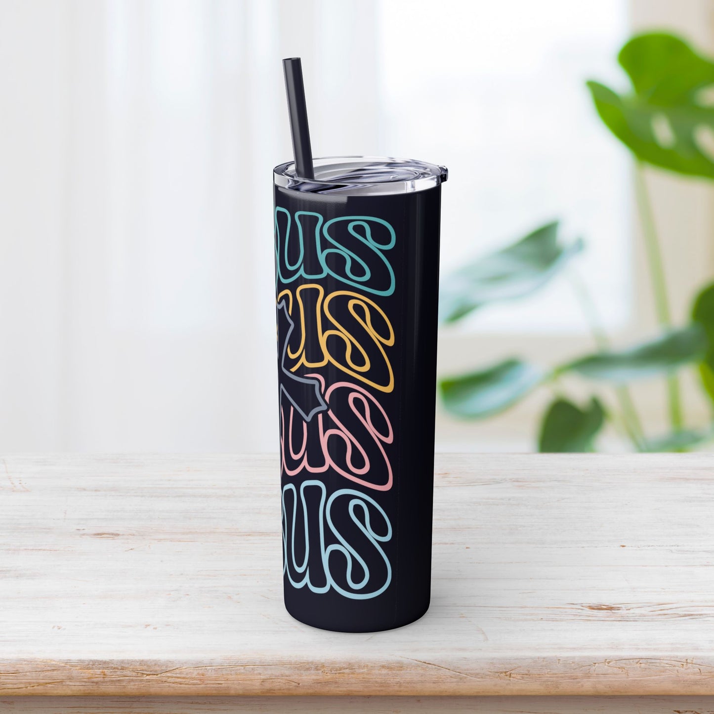 Jesus Skinny Tumbler with Straw - 20oz