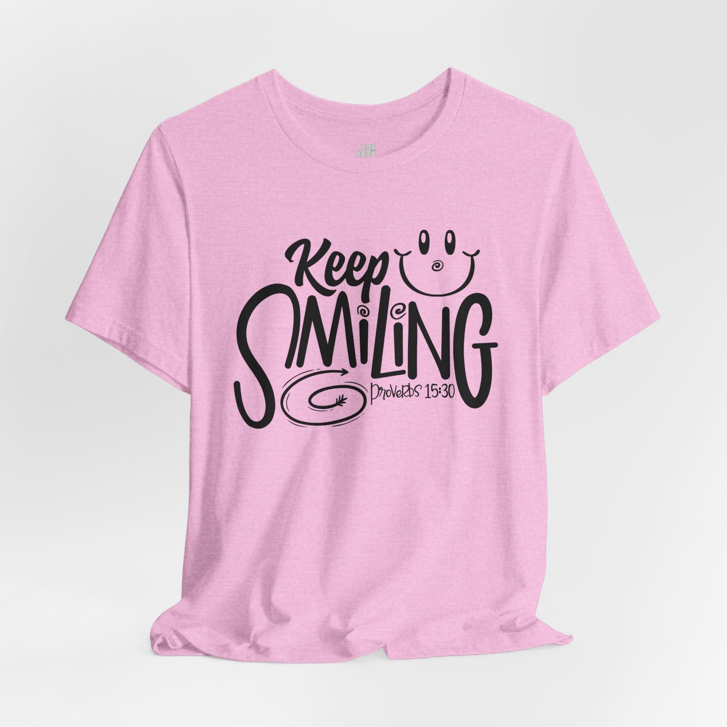 Keep Smiling Soft Cotton Tee - Bible Verse Christian Tee