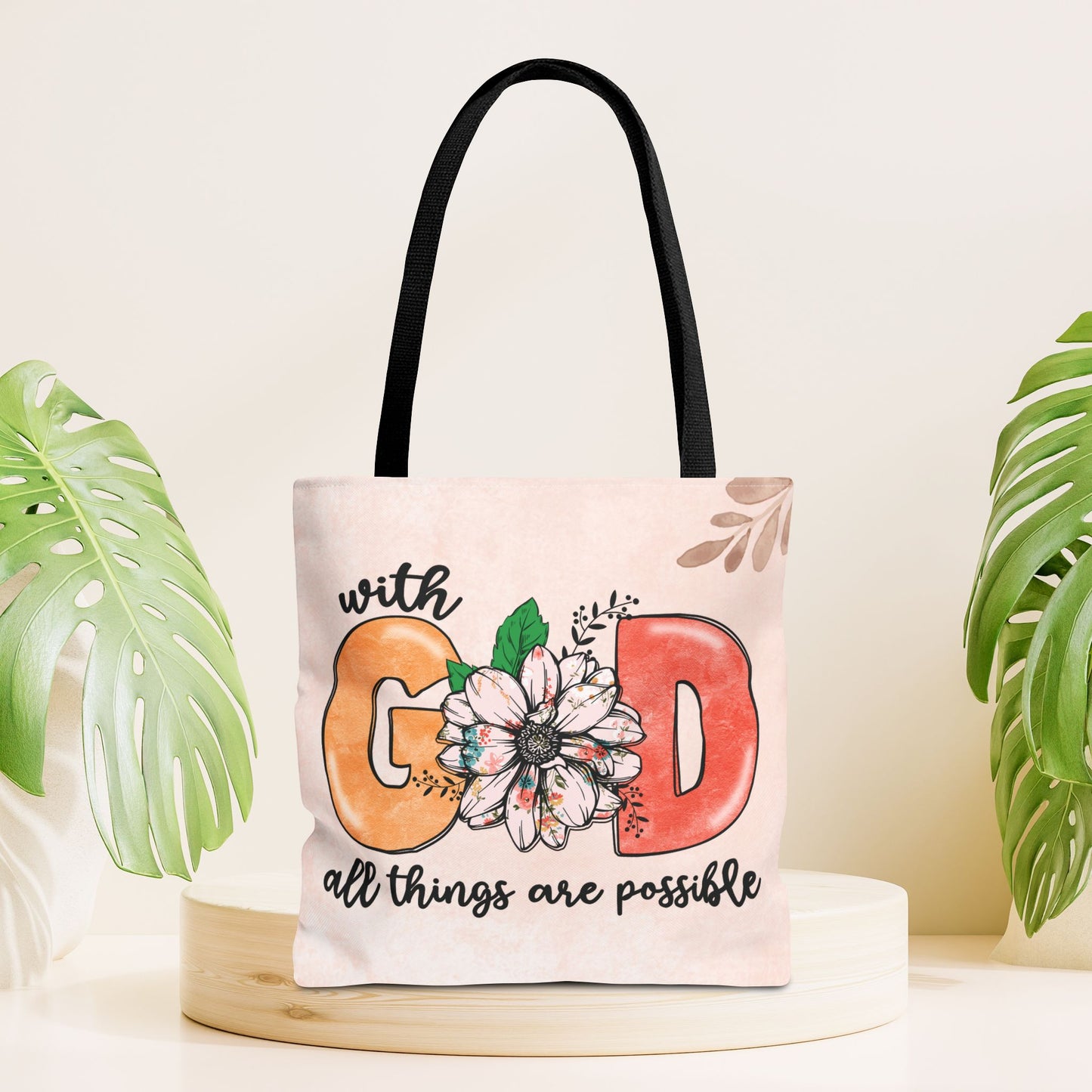 With God All Things Are Possible Tote Bag - Christian Tote Bag