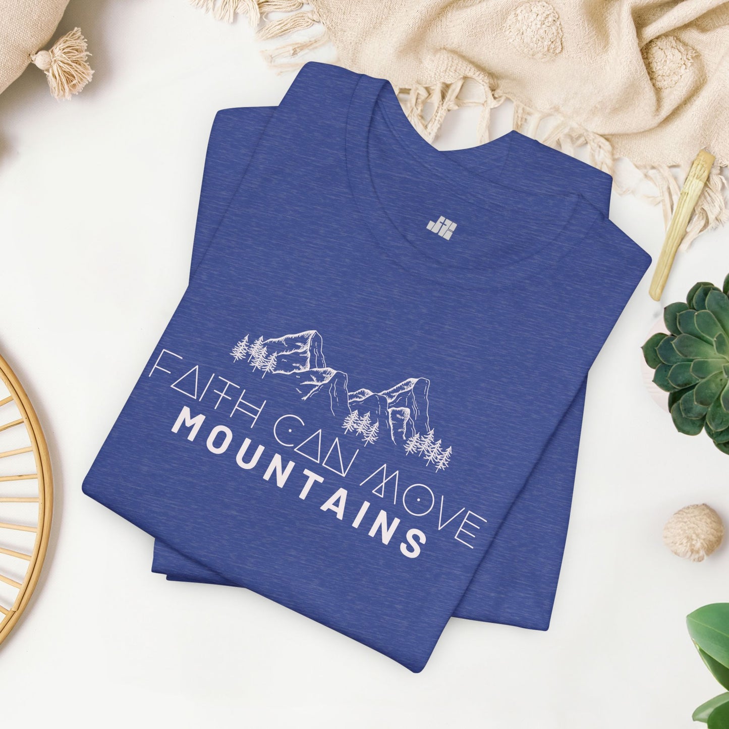 Faith Can Move Mountains Soft Cotton Tee - Matthew 17:20 Bible Verse Shirt