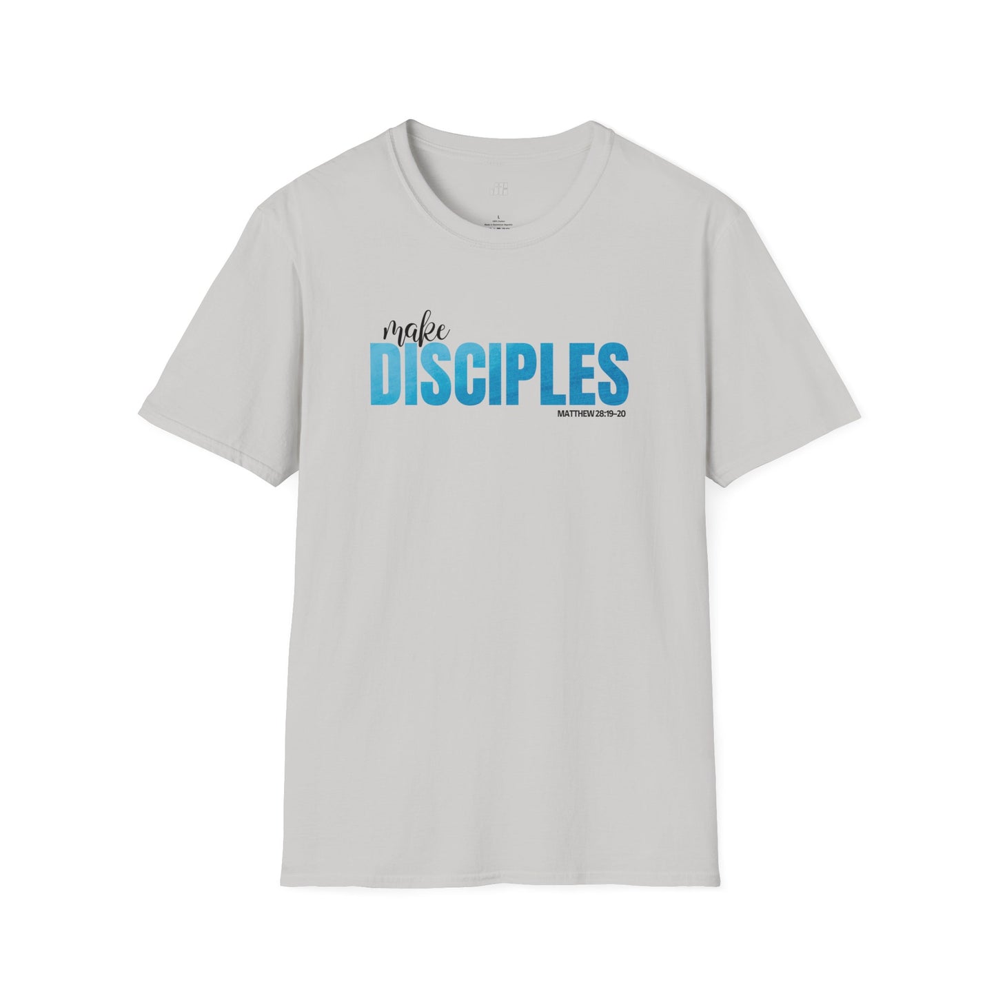 Make Disciples Softstyle T-Shirt - Matthew 28:19-20 Bible Verse Christian Tee