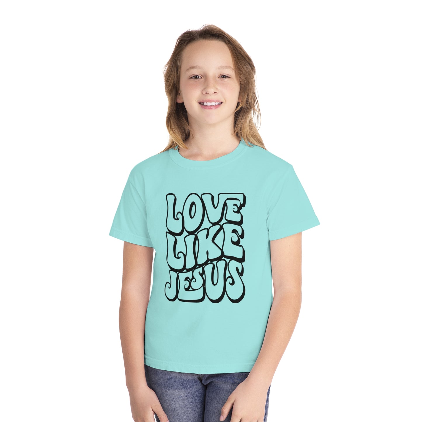 Love Like Jesus Comfort Colors Youth Christian Tee