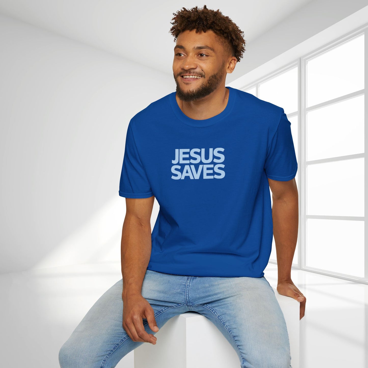 Jesus Saves Softstyle T-shirt - Acts 4:12 Bible Verse Christian Tee