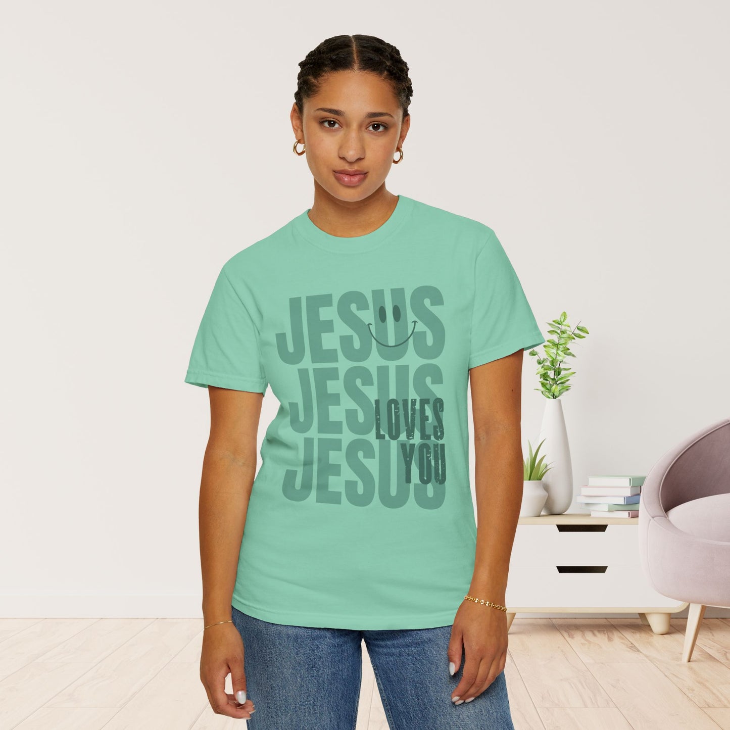 Jesus Loves You Comfort Colors Christian Shirt