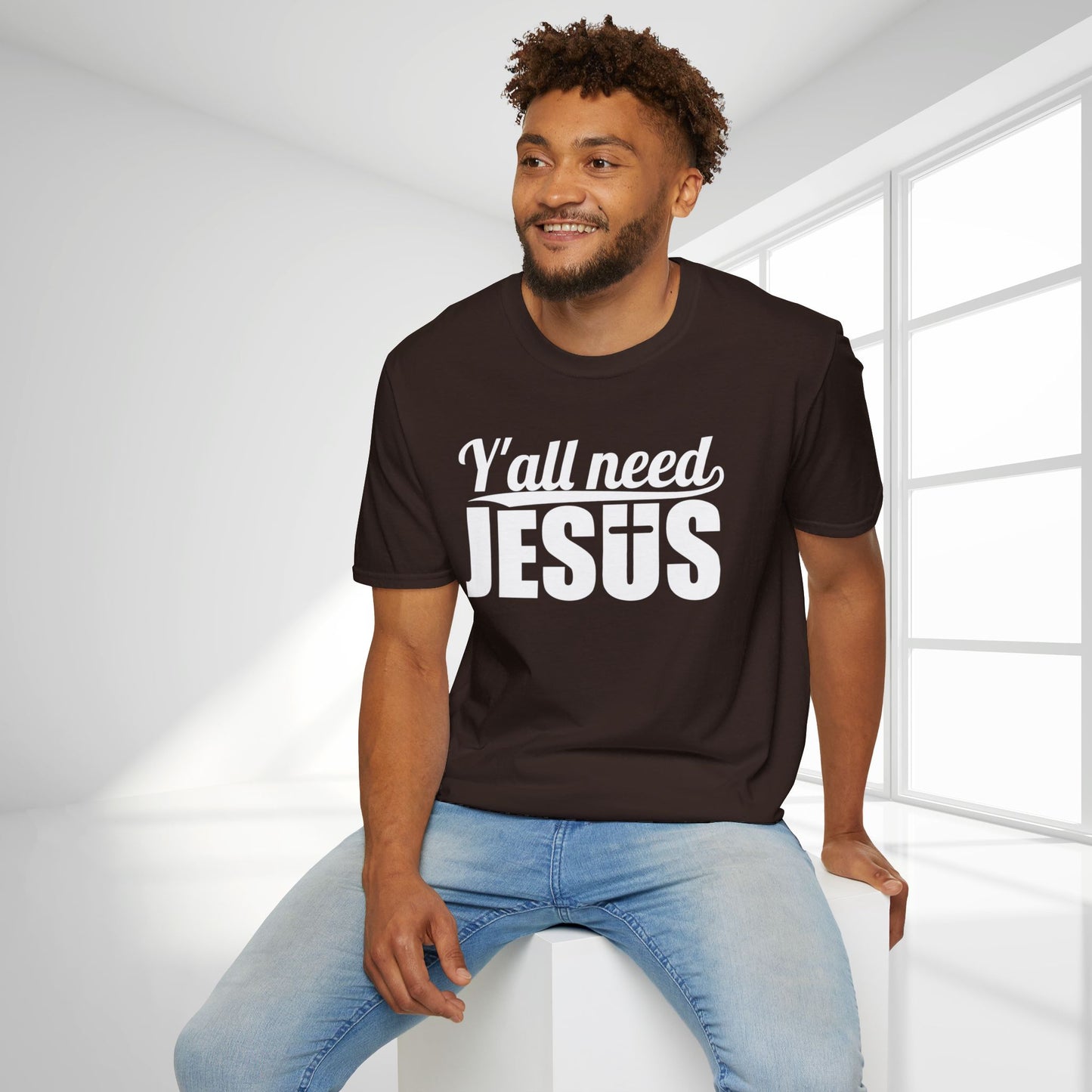 Y'all Need Jesus Softstyle T-shirt - Christian Shirt