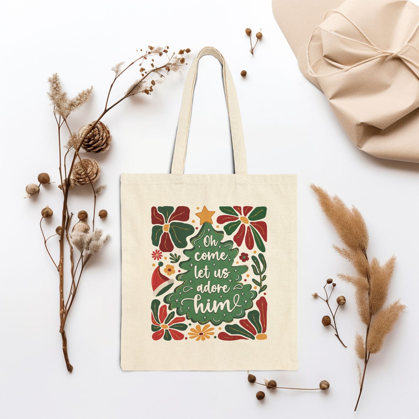 Oh Come Let Us Adore Him Canvas Tote Bag