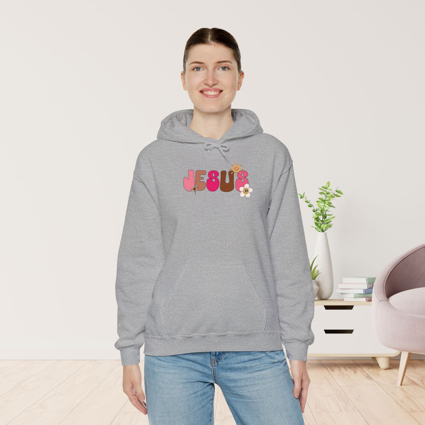 Pink Jesus is the Way John 14:6 Bible Verse Christian Hoodie