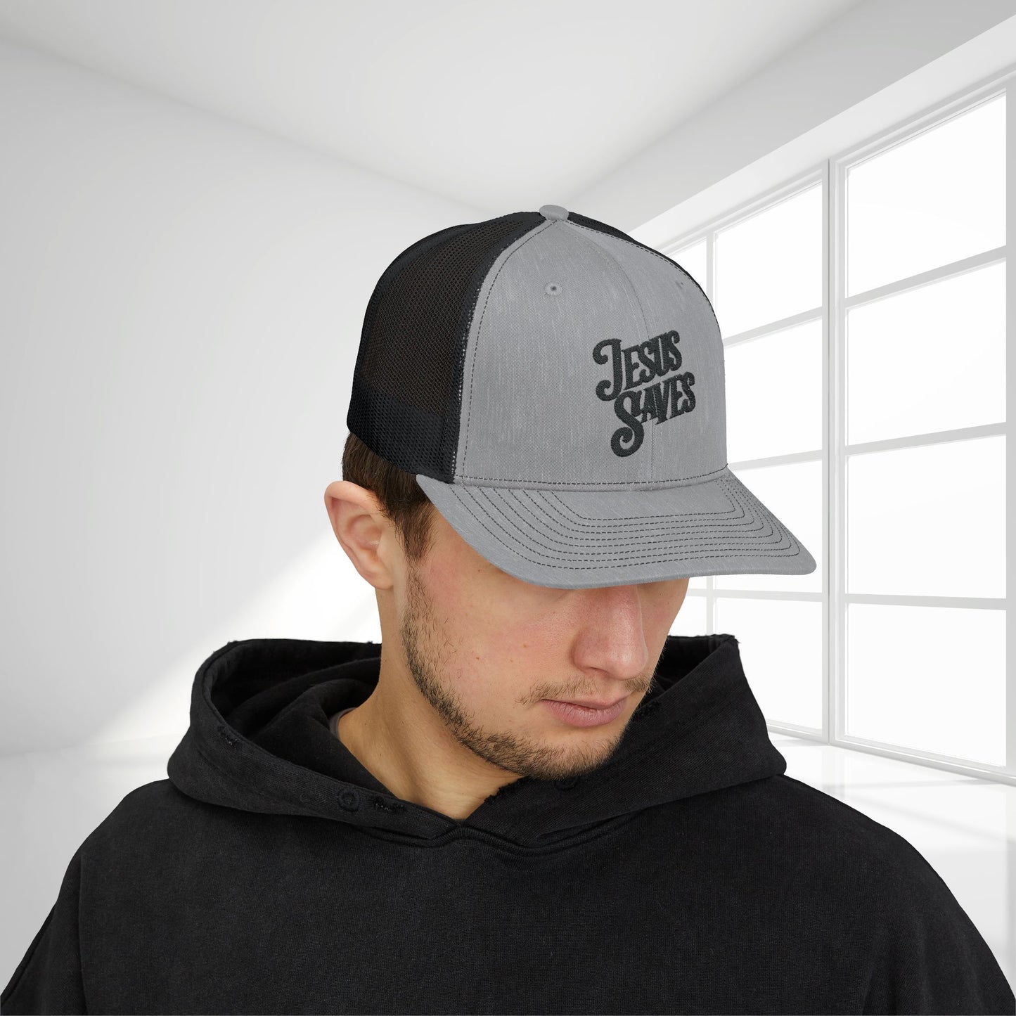 Jesus Saves Snapback Trucker Cap