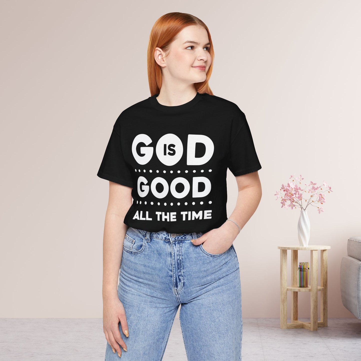 God Is Good All The Time Soft Cotton Tee - Christian Tee