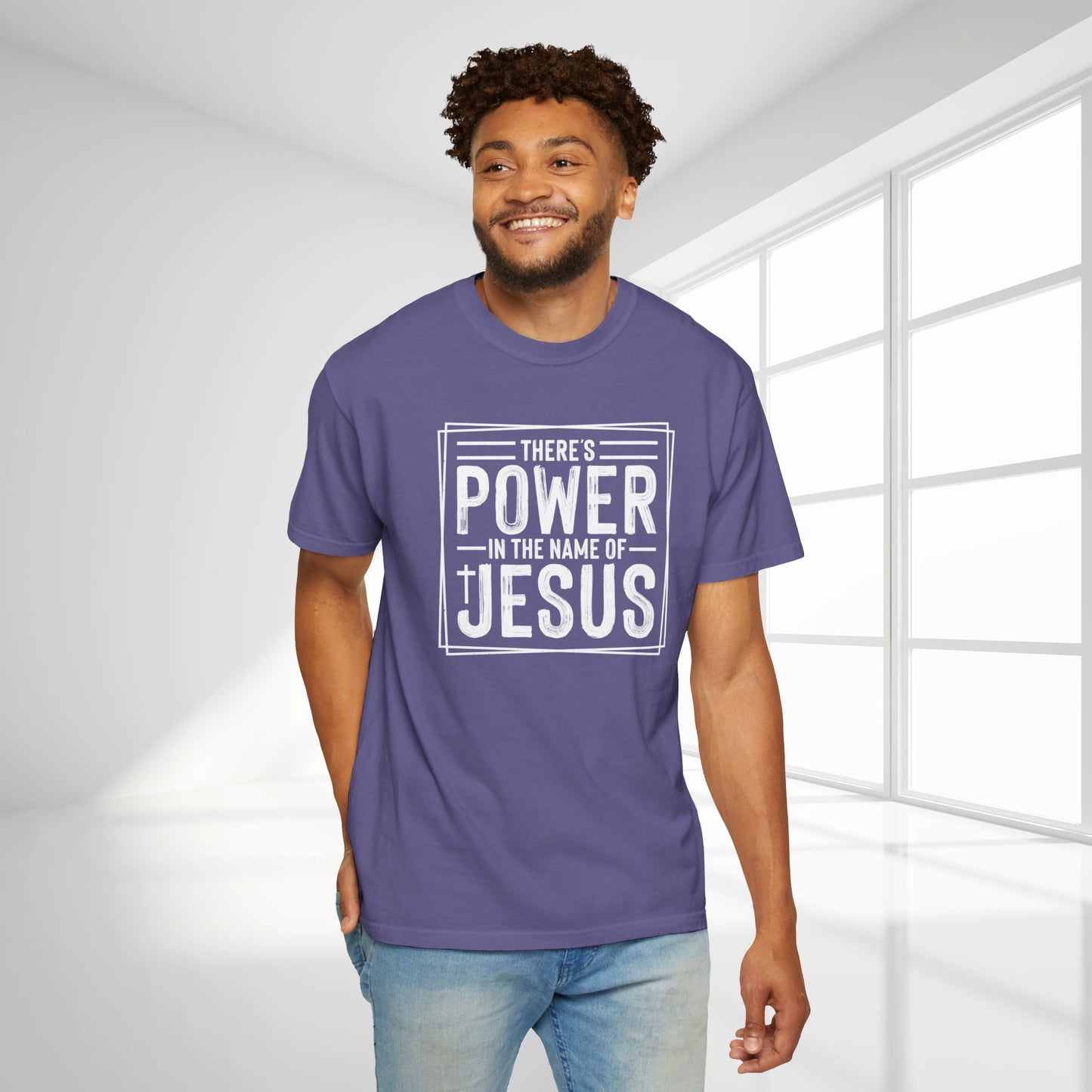 There's Power in the Name of Jesus Comfort Colors Shirt