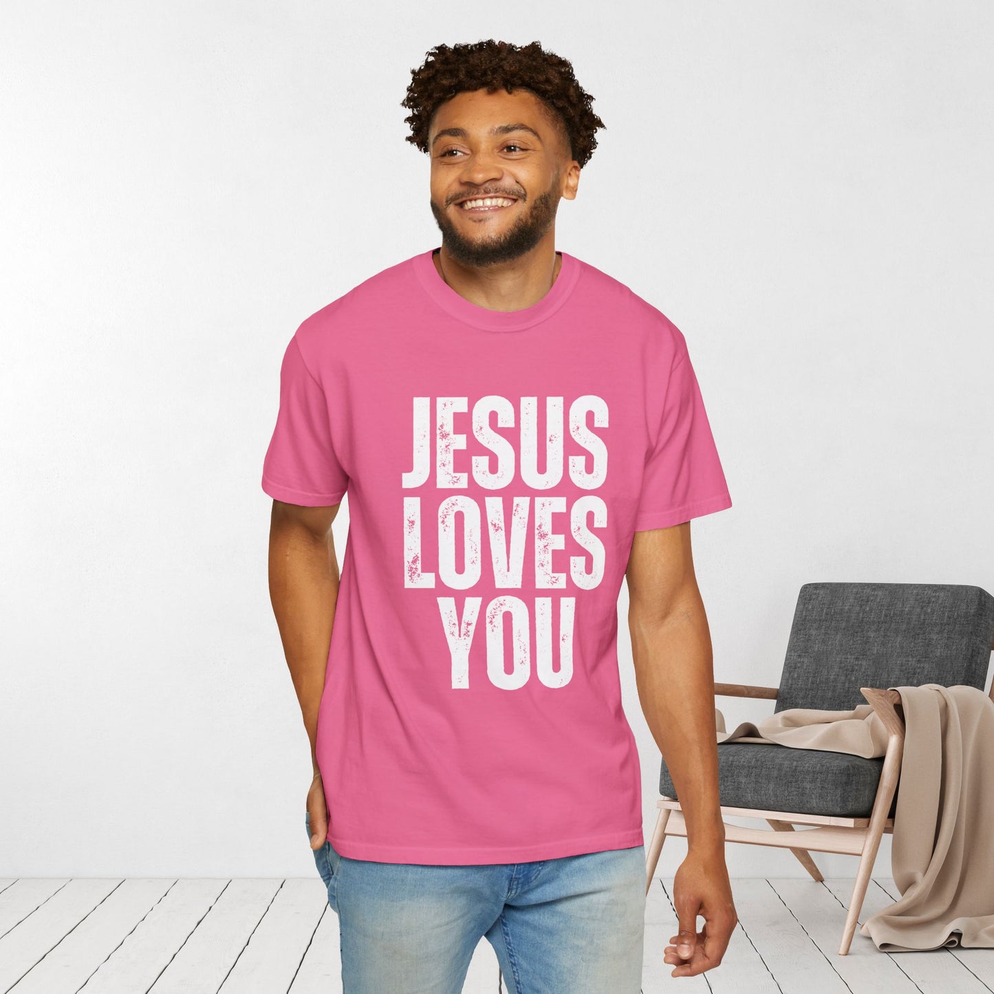 Comfort Colors Jesus Loves You Christian Shirt