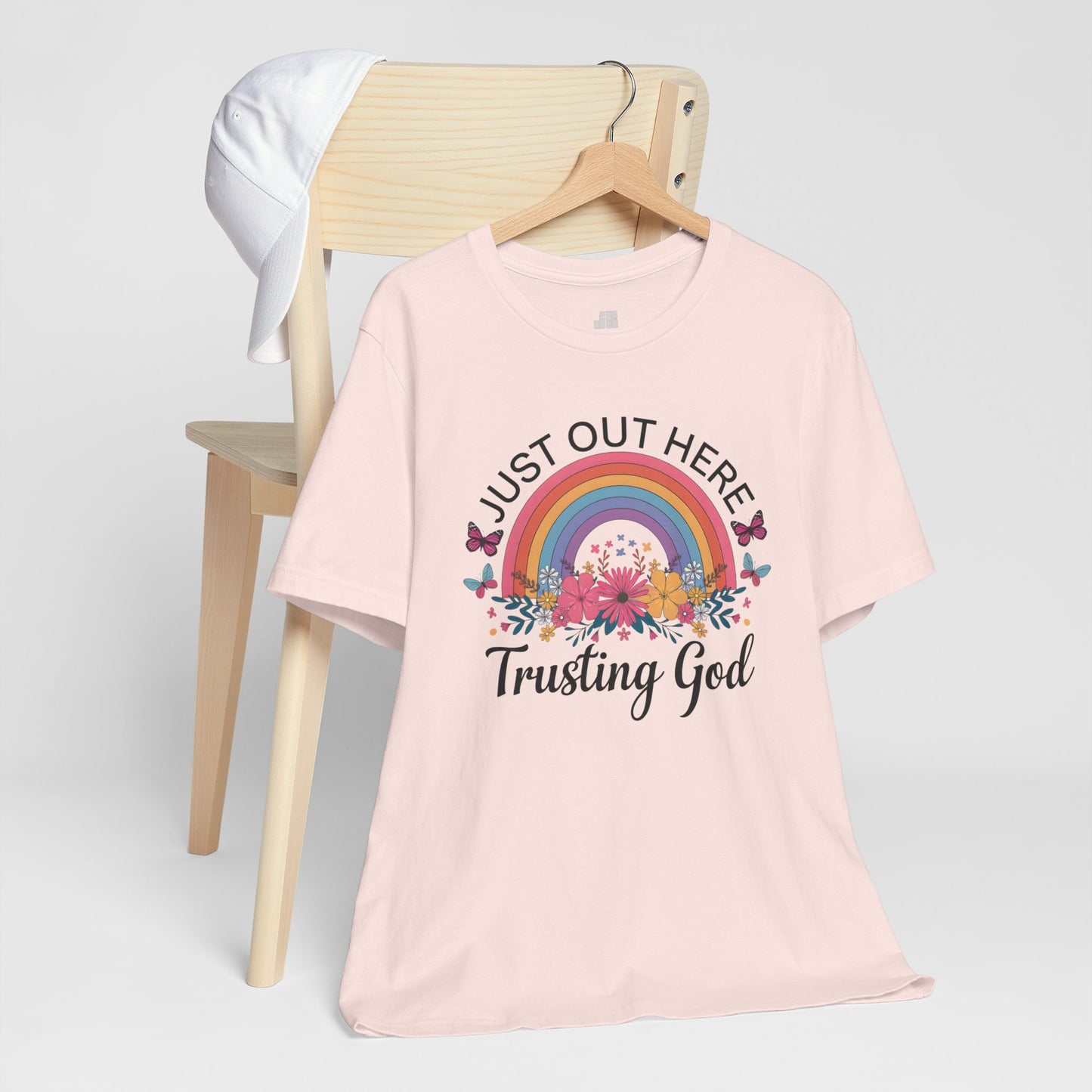 Just Out Here Trusting God Soft Cotton Tee