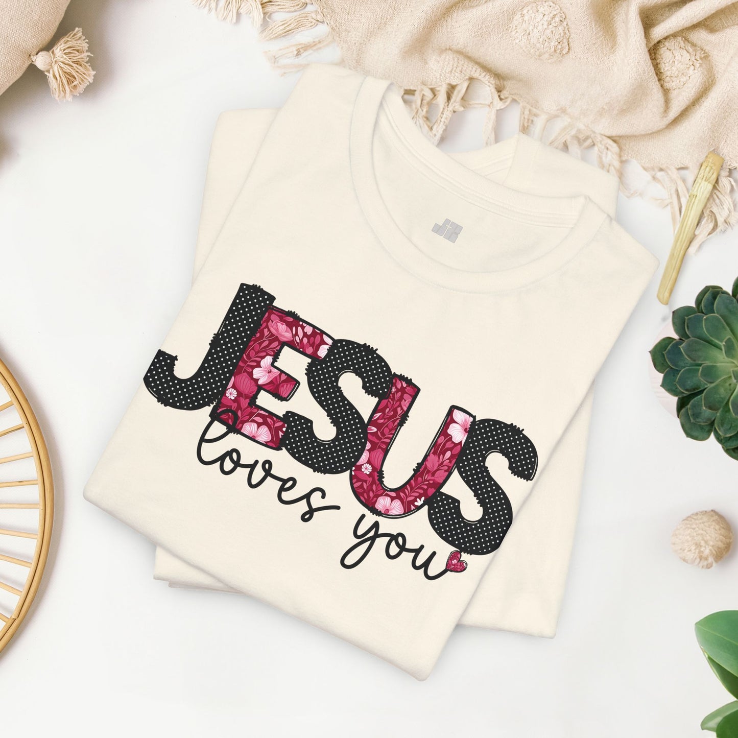 Jesus Loves You Soft Cotton Tee - Christian Shirt