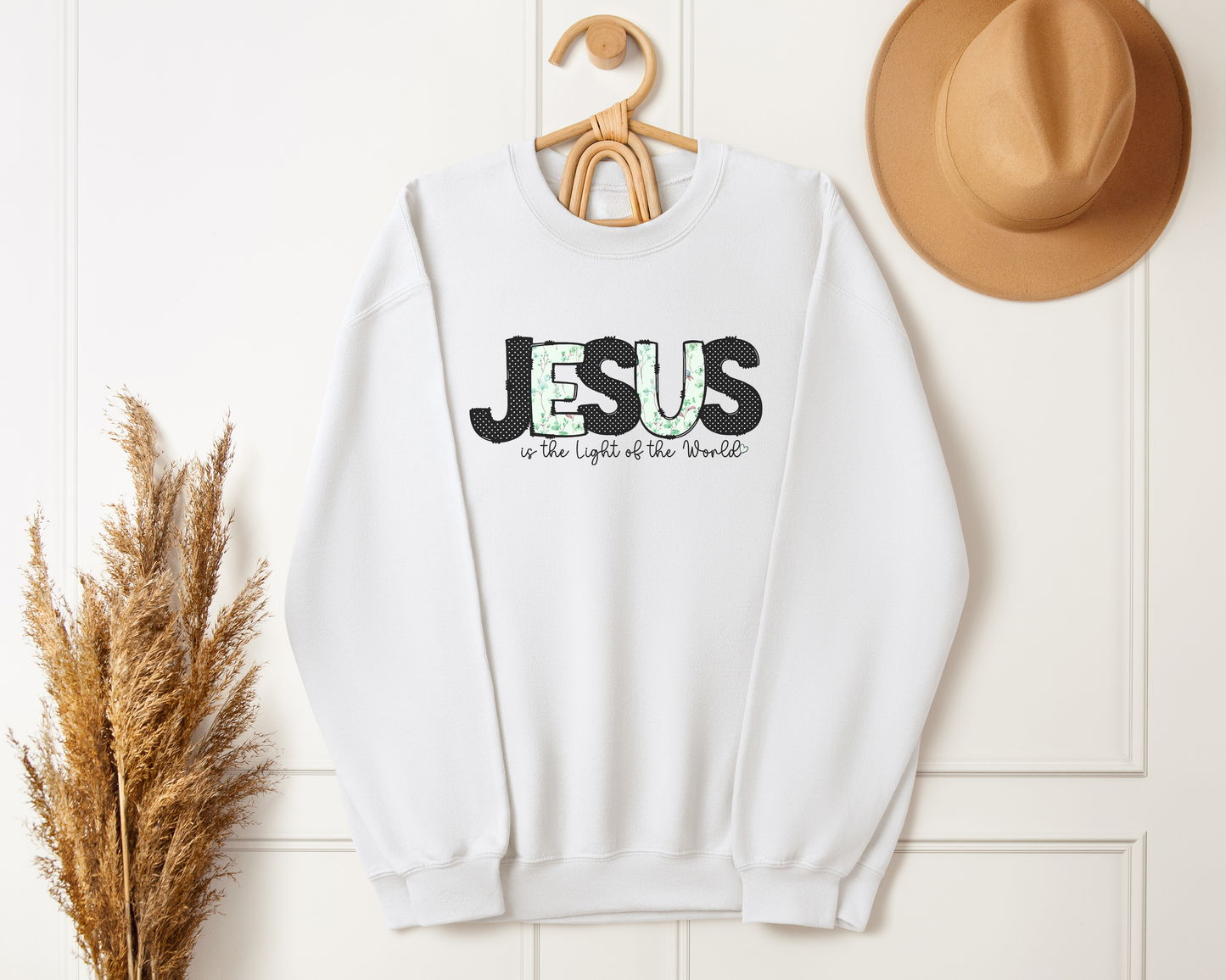 Jesus is the Light of The World Sweatshirt - Christian Crewneck Pullover