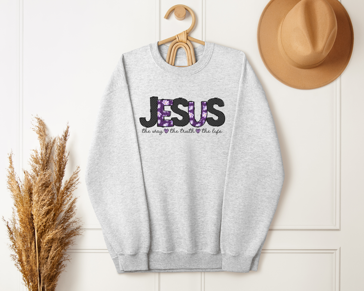 Jesus The Way The Truth The Life Sweatshirt - Christian Crewneck Pullover