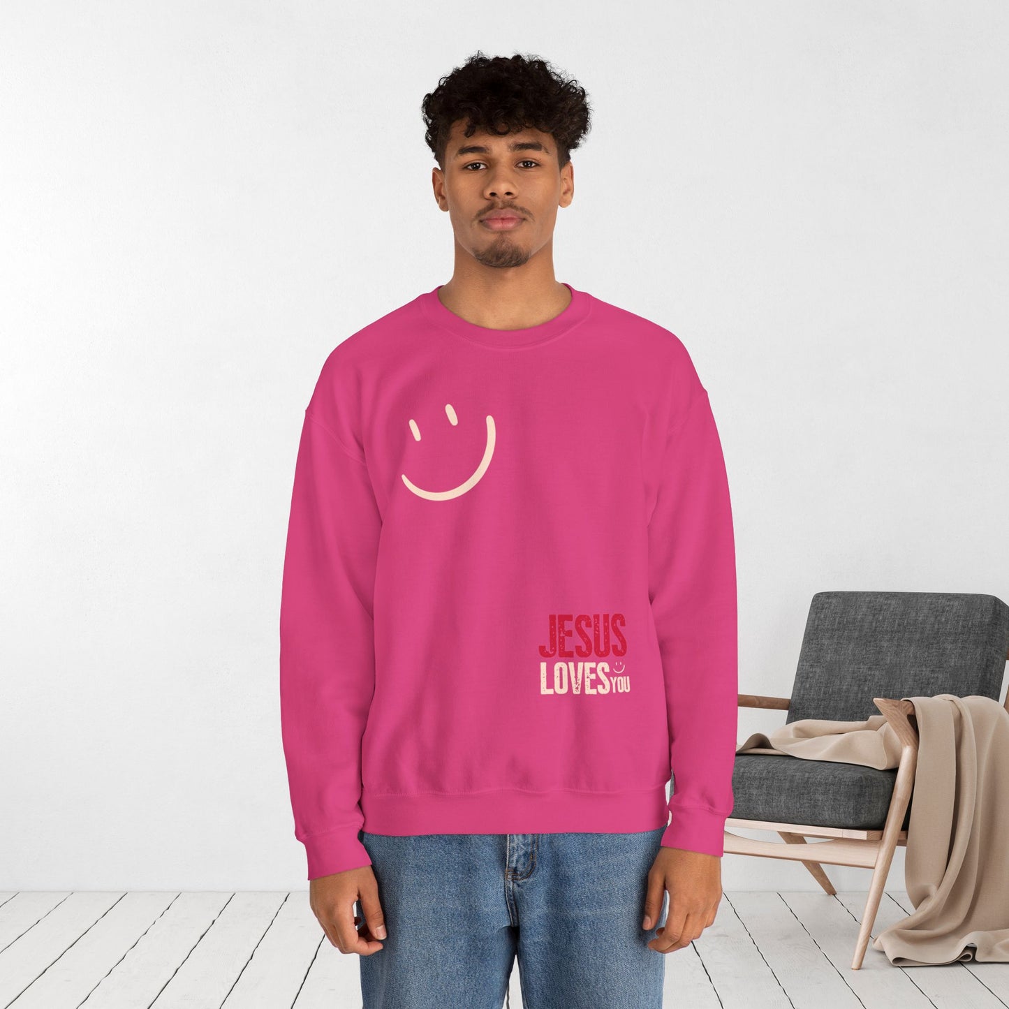 Unisex Jesus Loves You Christian Sweatshirt