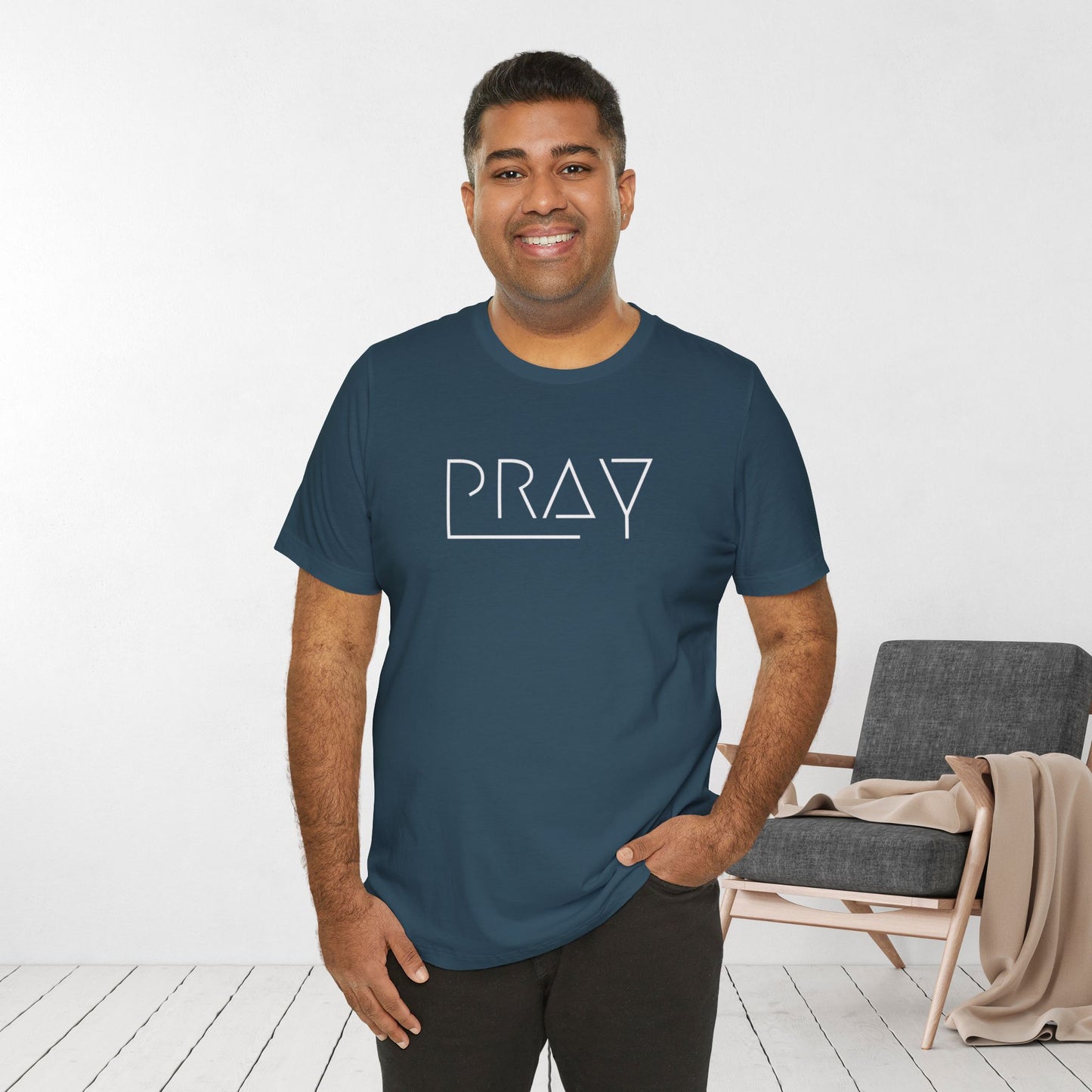 Minimalist Pray Soft Cotton Tee - Pray On It, Pray Over It, Pray Through It T-shirt