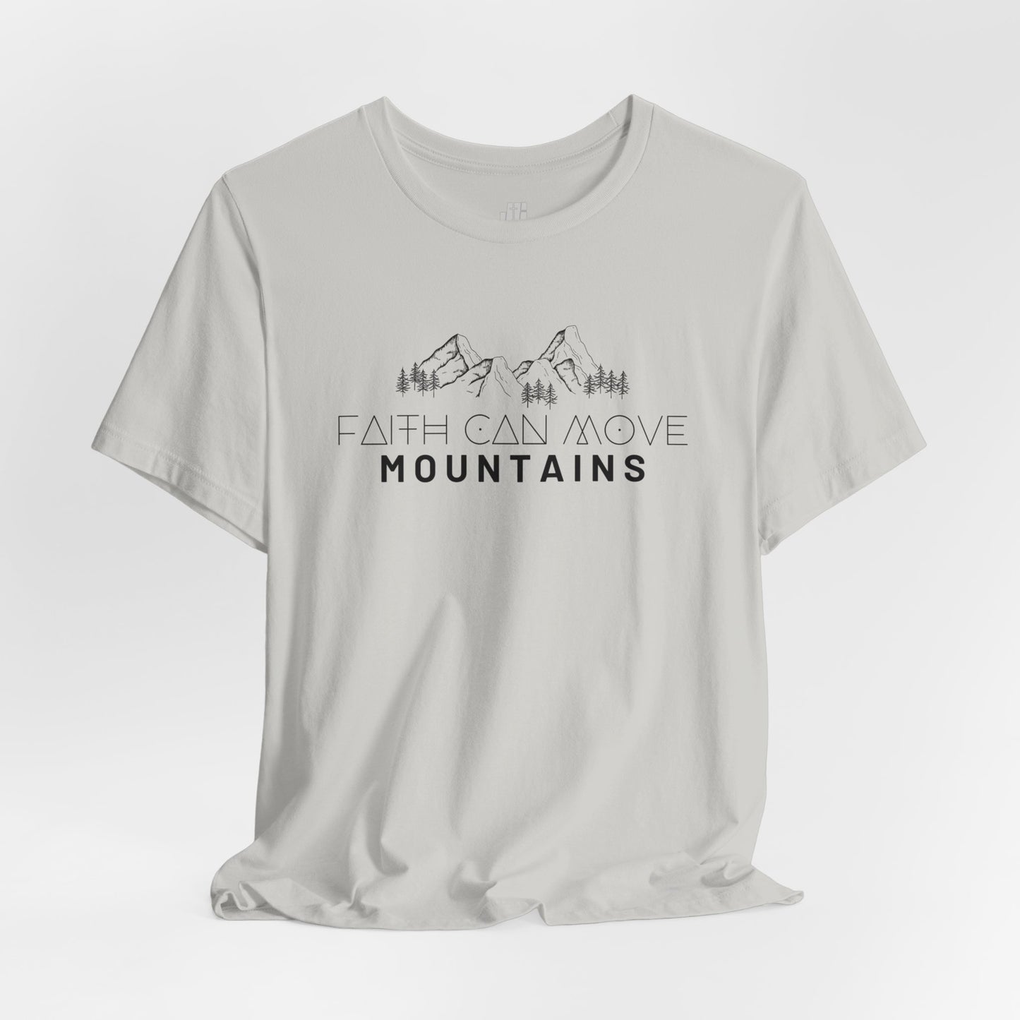 Faith Can Move Mountains Soft Cotton Tee - Matthew 17:20 Bible Verse Shirt