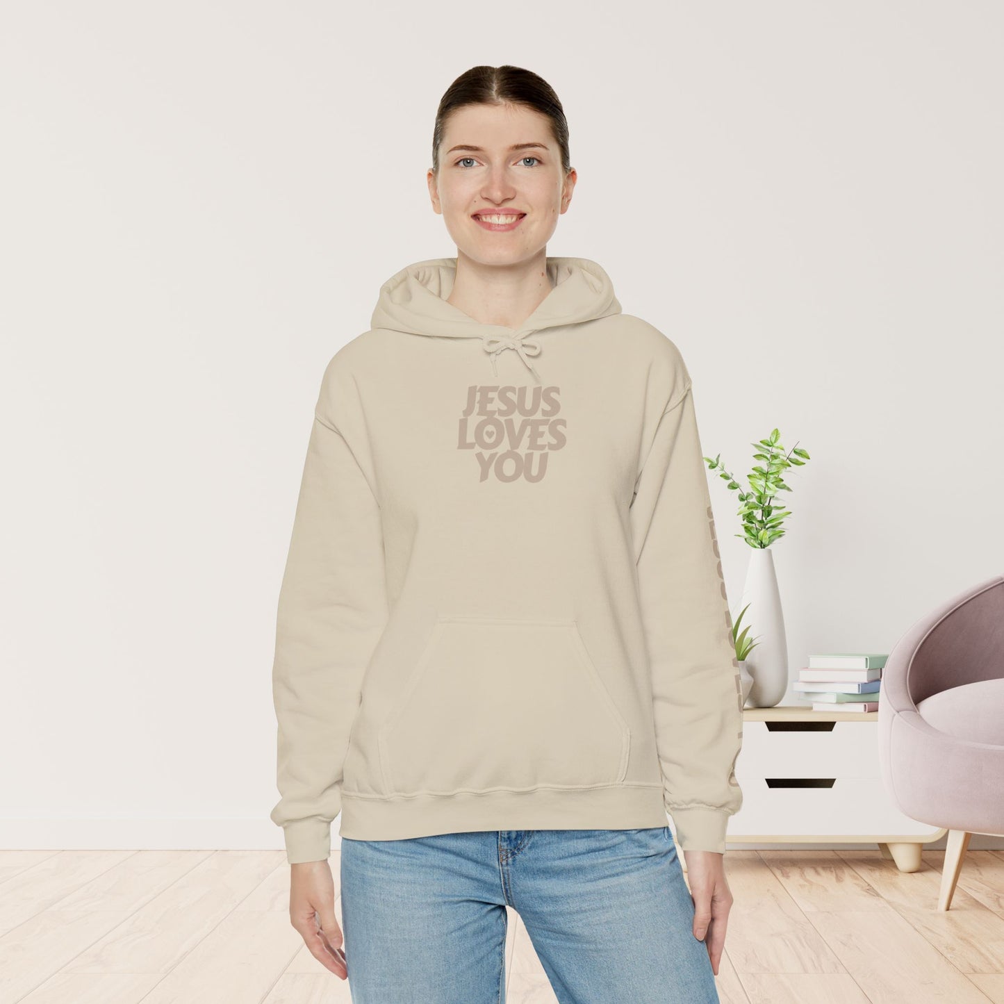 Jesus Loves You Hoodie - John 15:13 Bible Verse Christian Hoodie